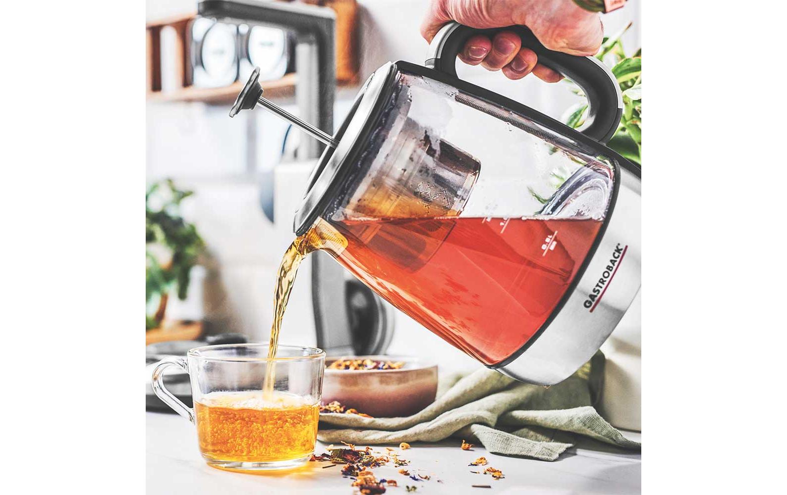 Gastroback Tee- und Wasserkocher Advanced Plus Silber