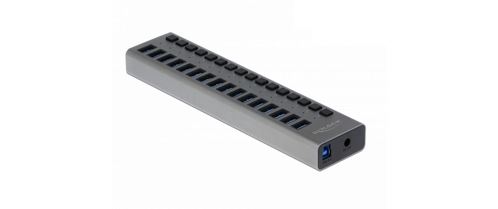 Delock USB-Hub 16-Ports und Schalter