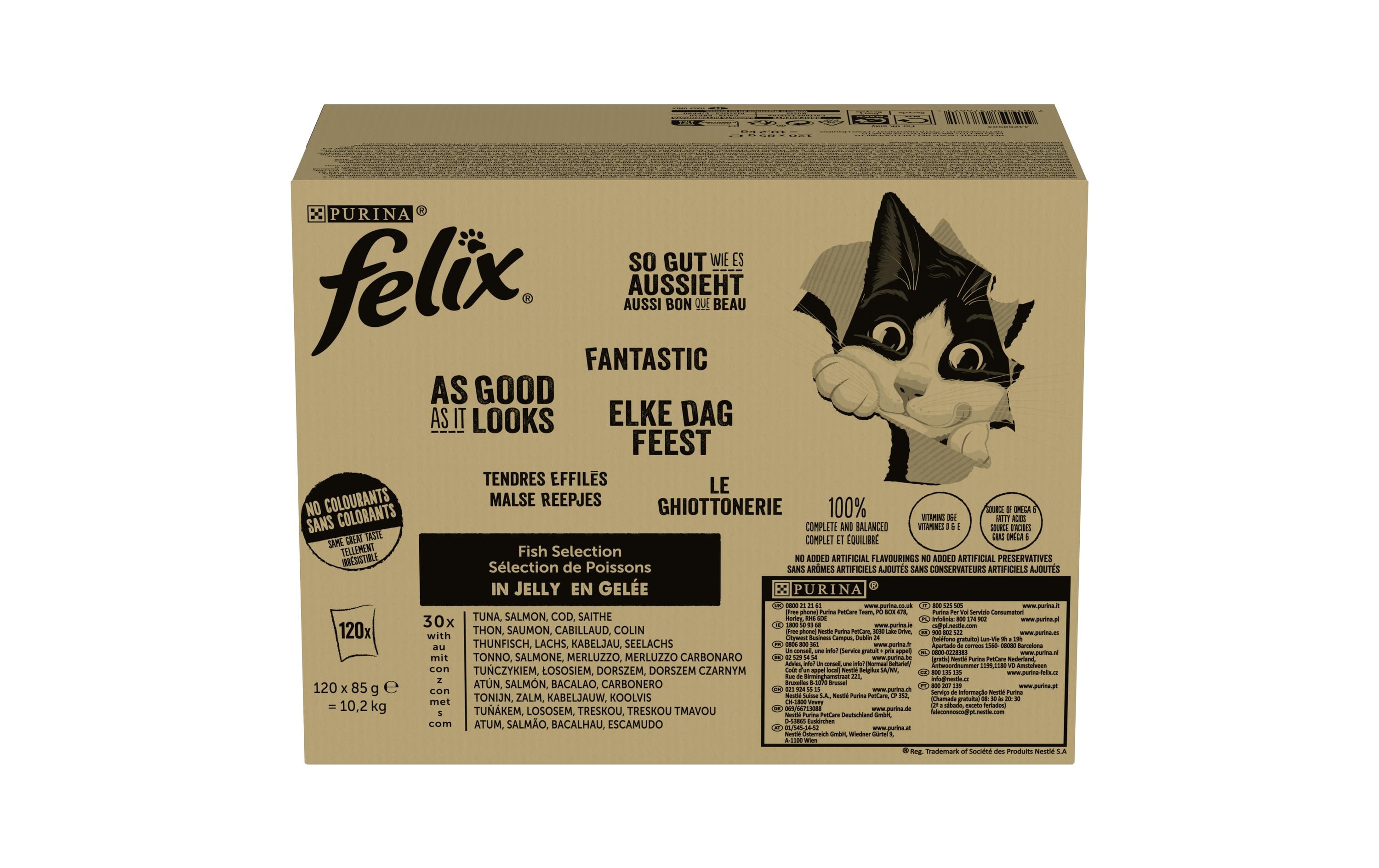 Felix Nassfutter AGAIL Fisch, 120 x 85 g