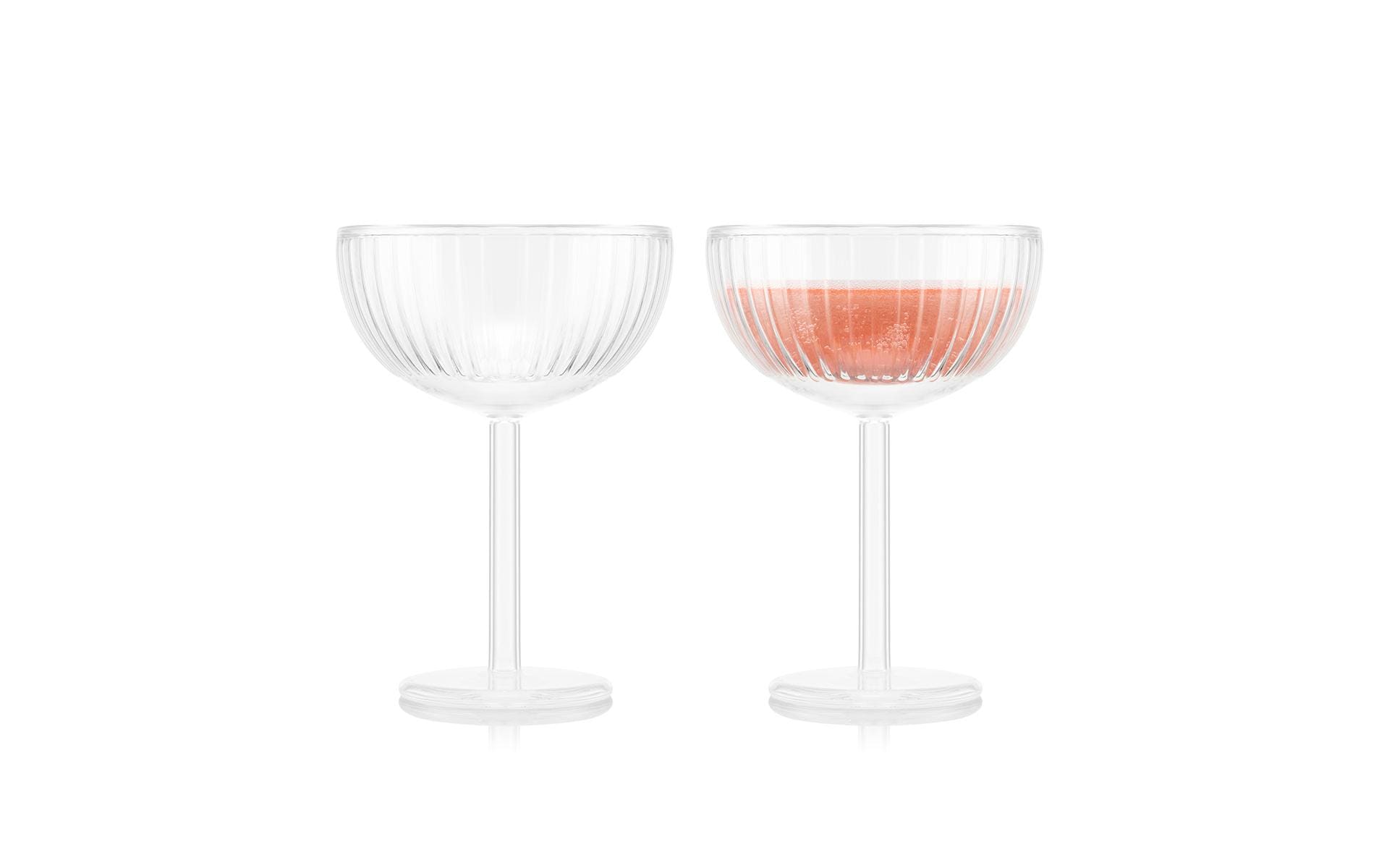 Bodum Champagner Coupe Glas Douro 2er Set Transparent, 0.2 l