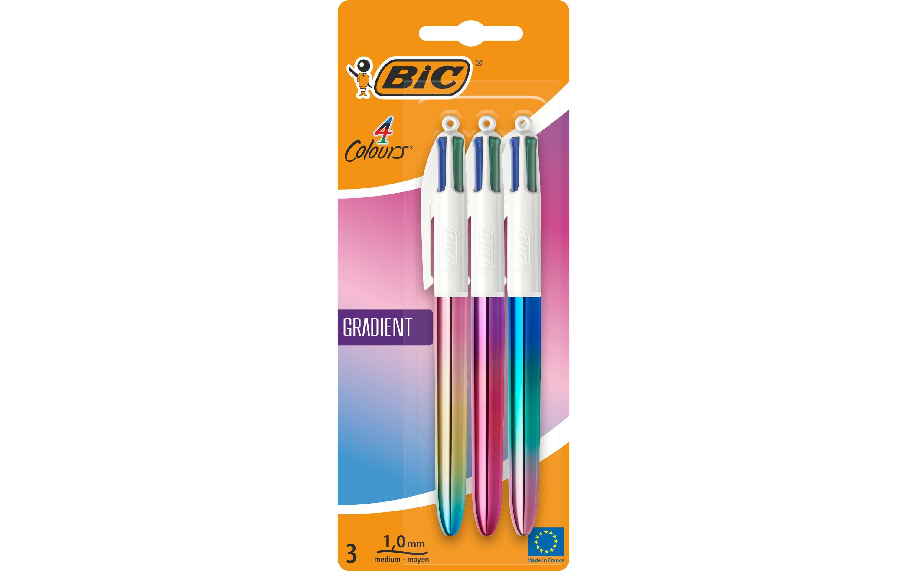 BIC Mehrfarbenkugelschreiber 4 Colours Gradient 3 Stück BIC Mehrfarbenkugelschreiber 4 Colours Gradient 3 Stück