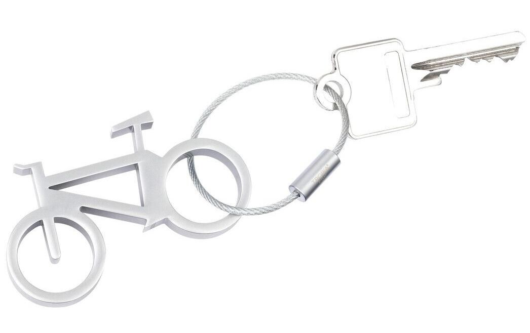 Troika Schlüsselanhänger Fahrrad Drahtesel Silber