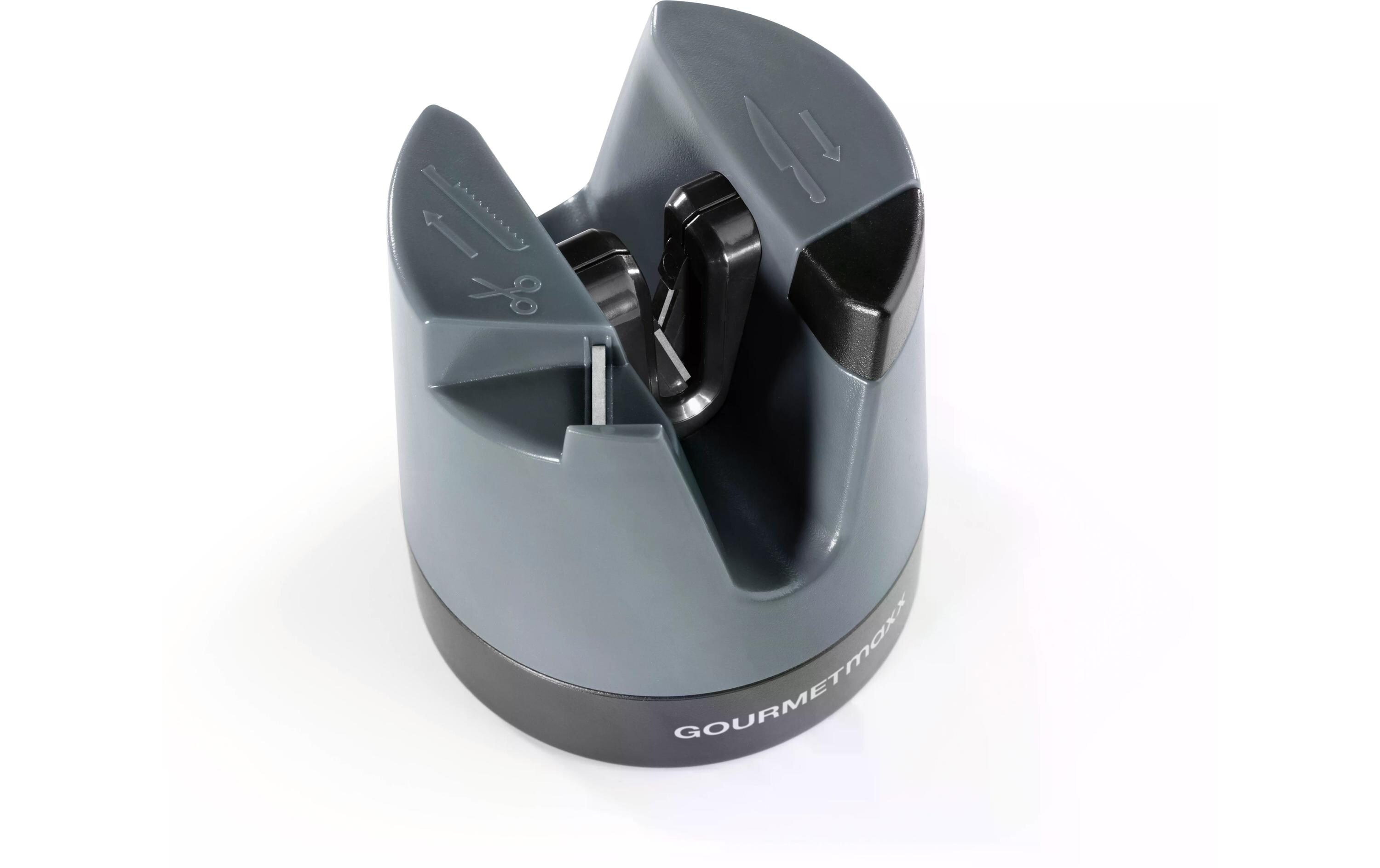 GOURMETmaxx Messerschärfer 6.4 cm, Anthrazit/Schwarz