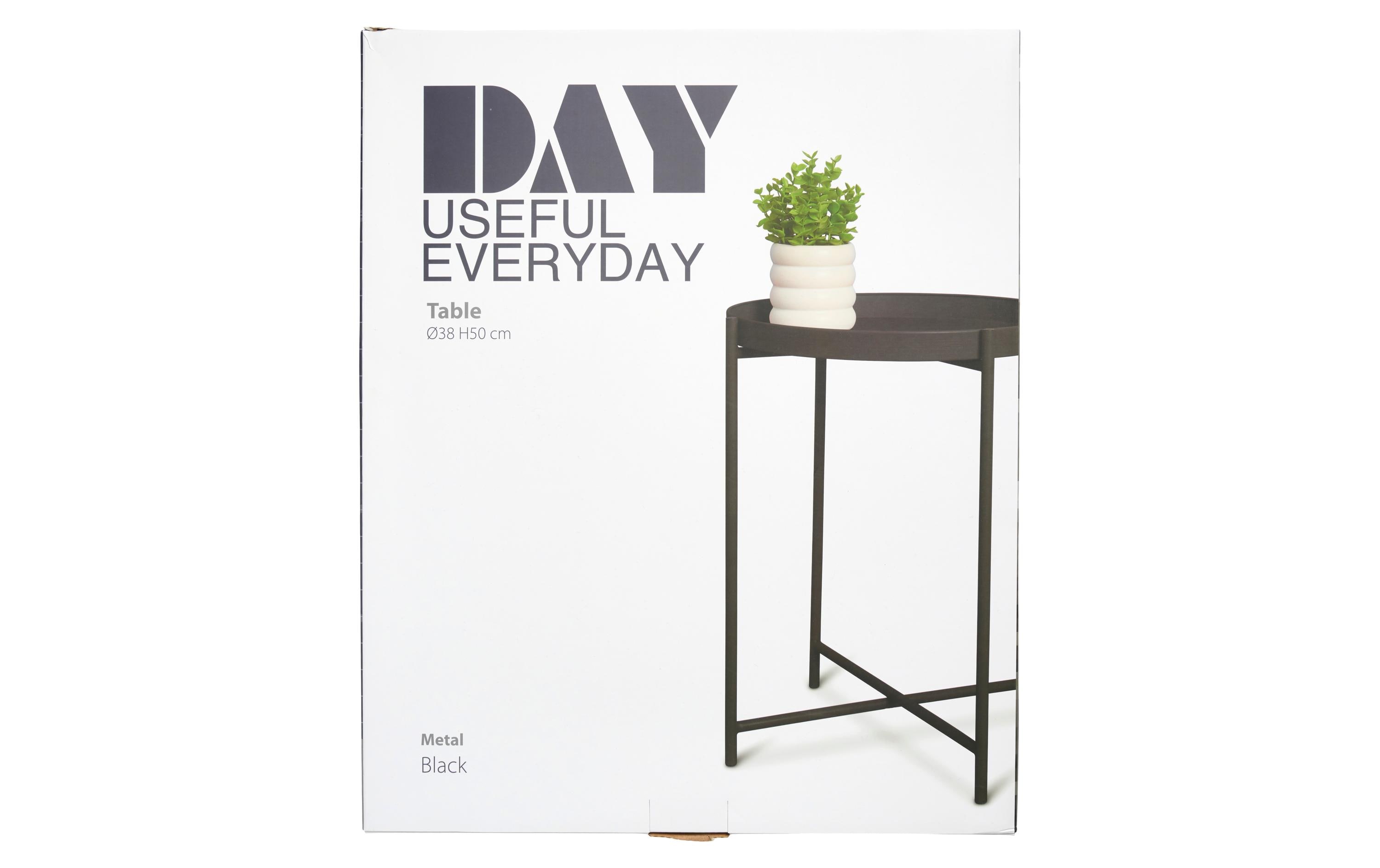 Schou Beistelltisch Ø 38 cm, Schwarz