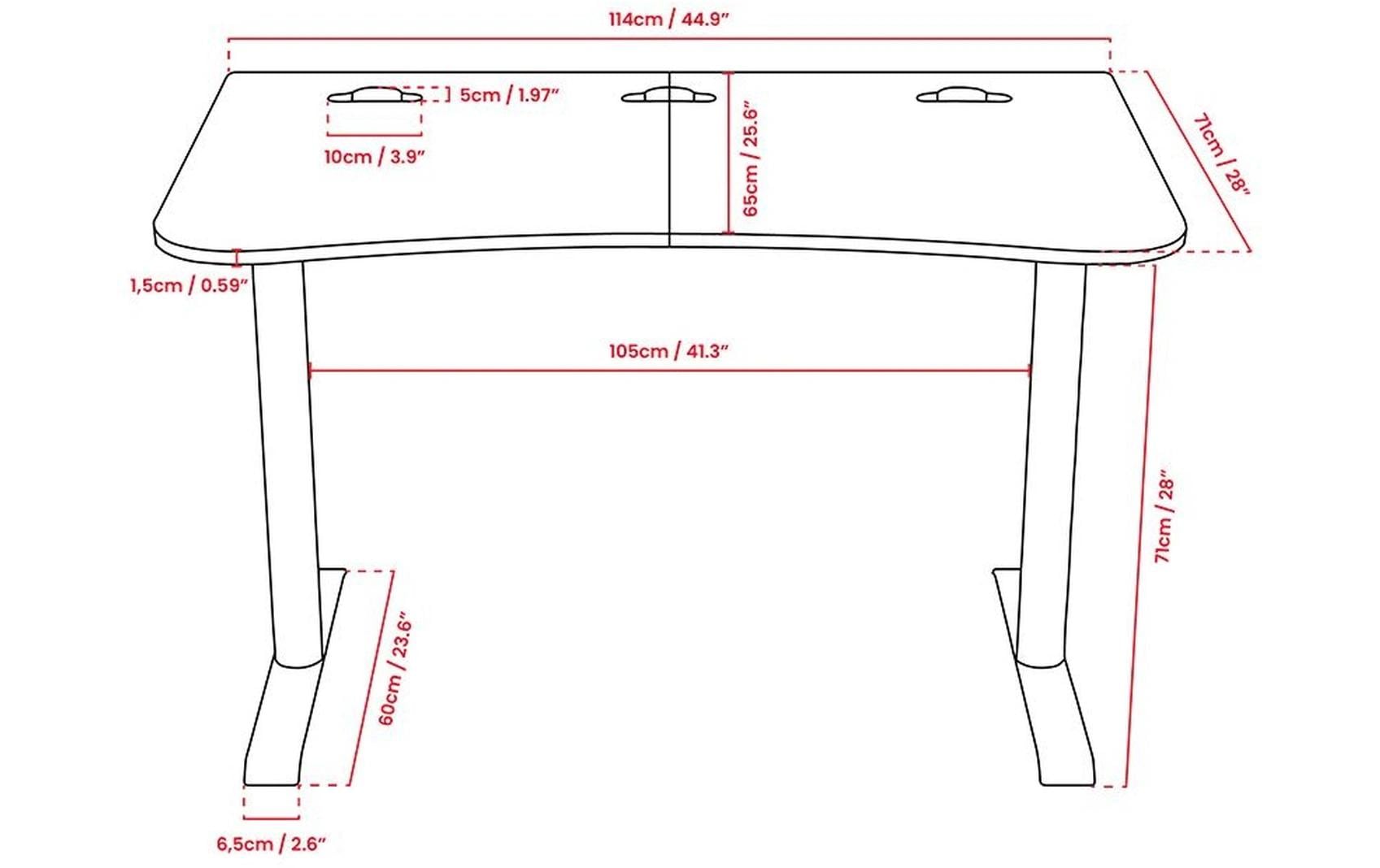 Arozzi Arena Small Gaming Table Schwarz