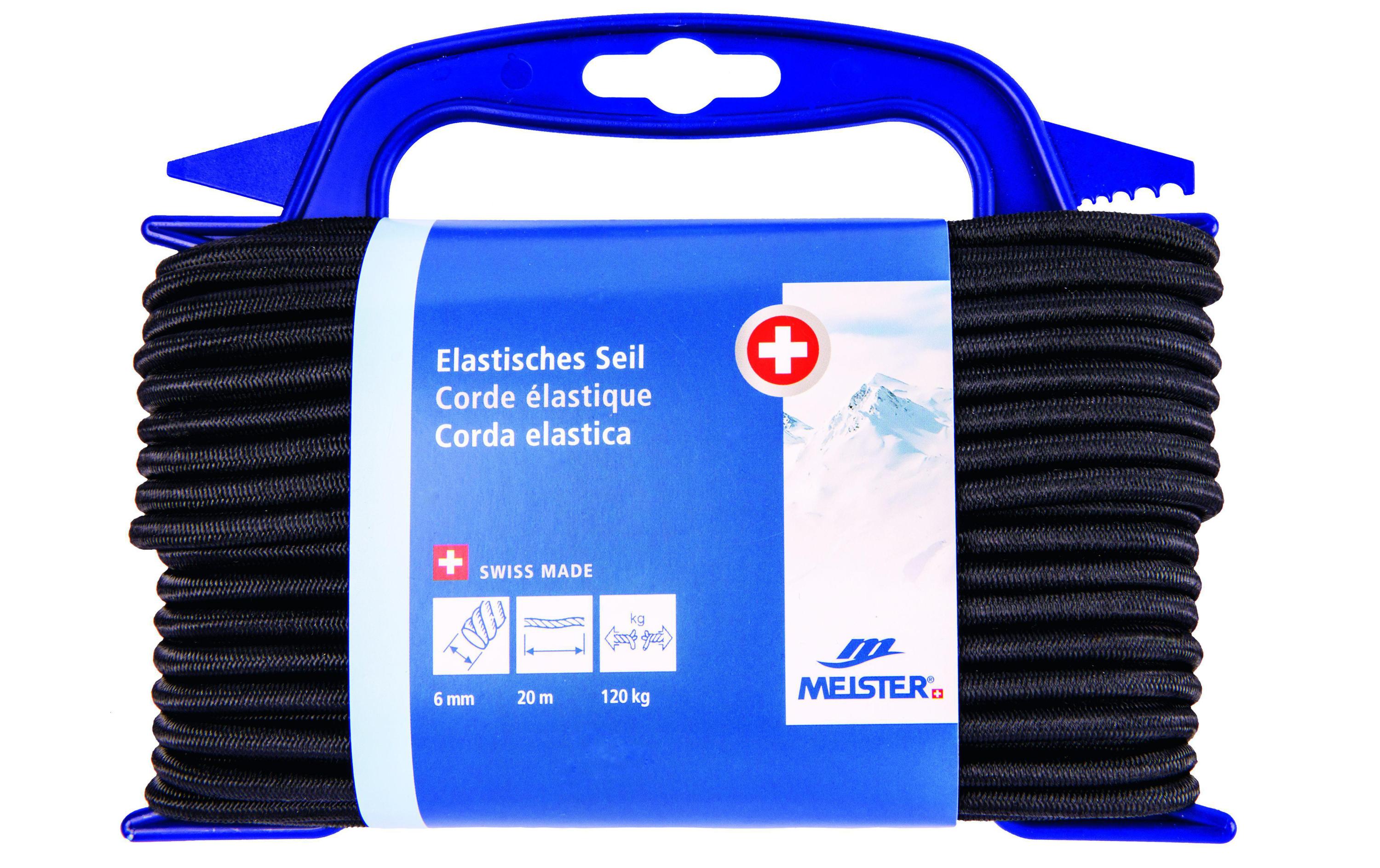 Meister Gummi-Spannseil Ø 6 mm, 20 m, 120 kg, Schwarz Meister Gummi-Spannseil Ø 6 mm, 20 m, 120 kg, Schwarz