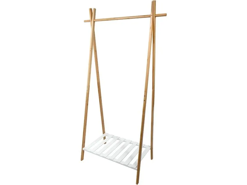 MSV Garderobenständer Mia 64 x 44 x 160.5 cm, Nature/Weiss MSV Garderobenständer Mia 64 x 44 x 160.5 cm, Nature/Weiss