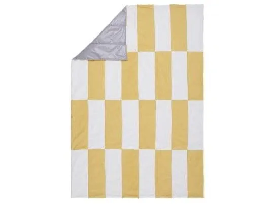 Urbanara Picknickdecke Tamina 180 x 120 cm - Sandgelb / Naturweiss