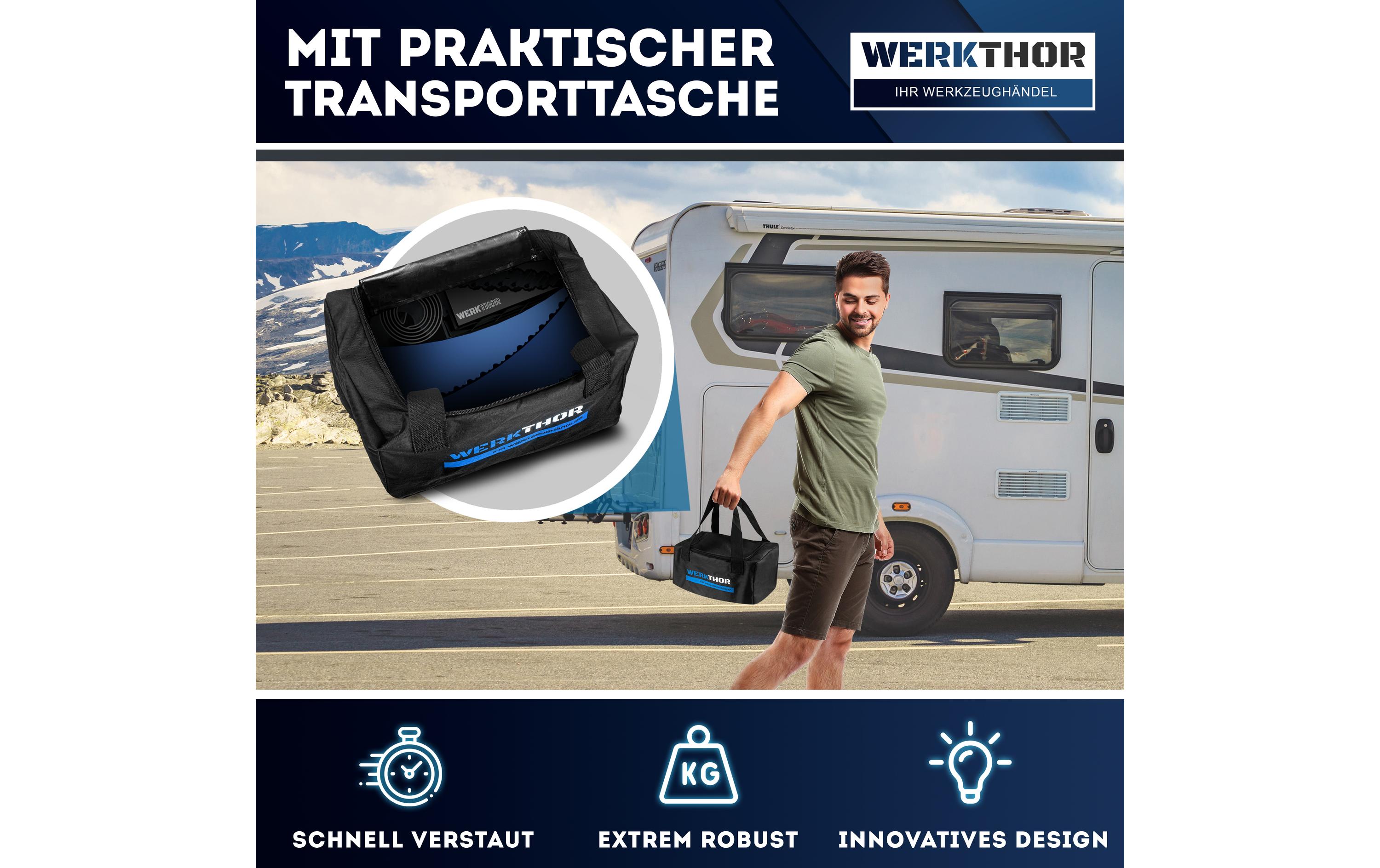 Werkthor Stufenlose Auffahrkeile 2er Set, Blau