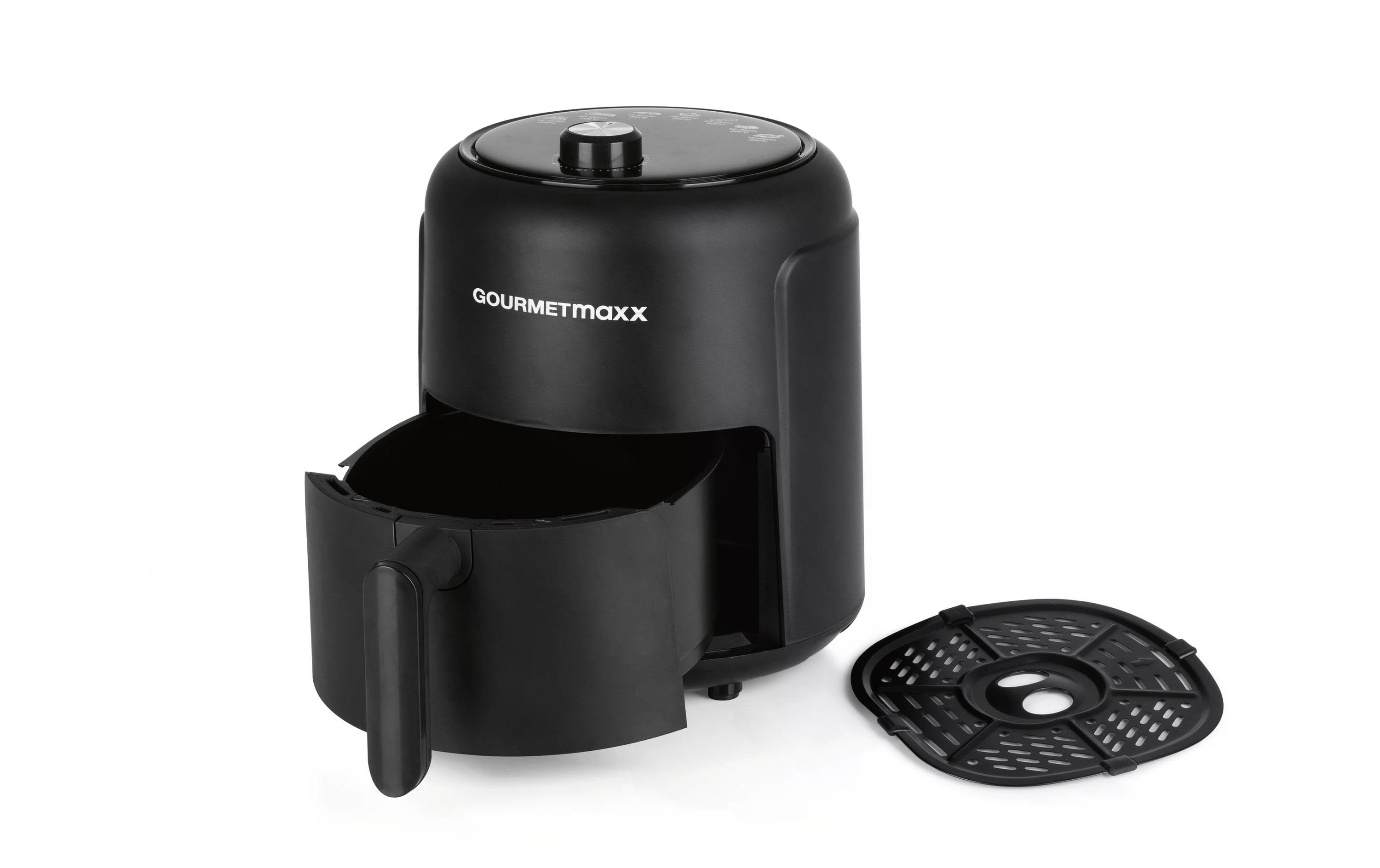 GOURMETmaxx Heissluft-Fritteuse 2 kg, Schwarz