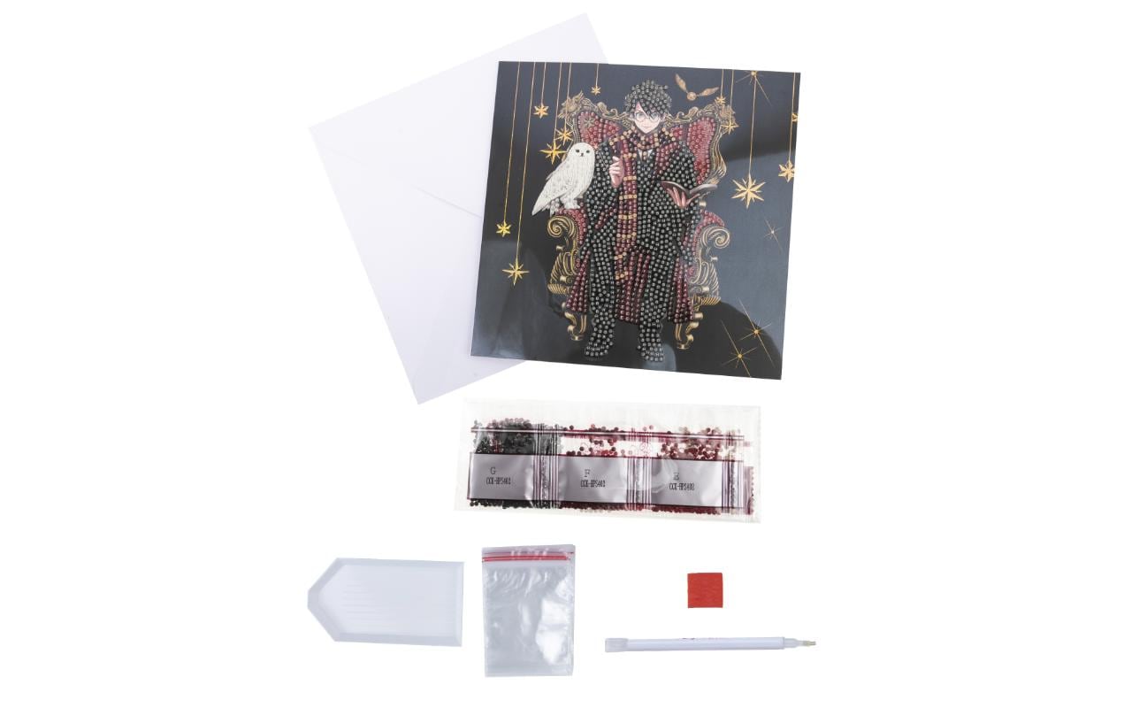 CRAFT Buddy Bastelset Crystal Art Card Harry & Hedwig