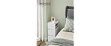 VASAGLE Nachttisch 25 x 65 cm, Weiss