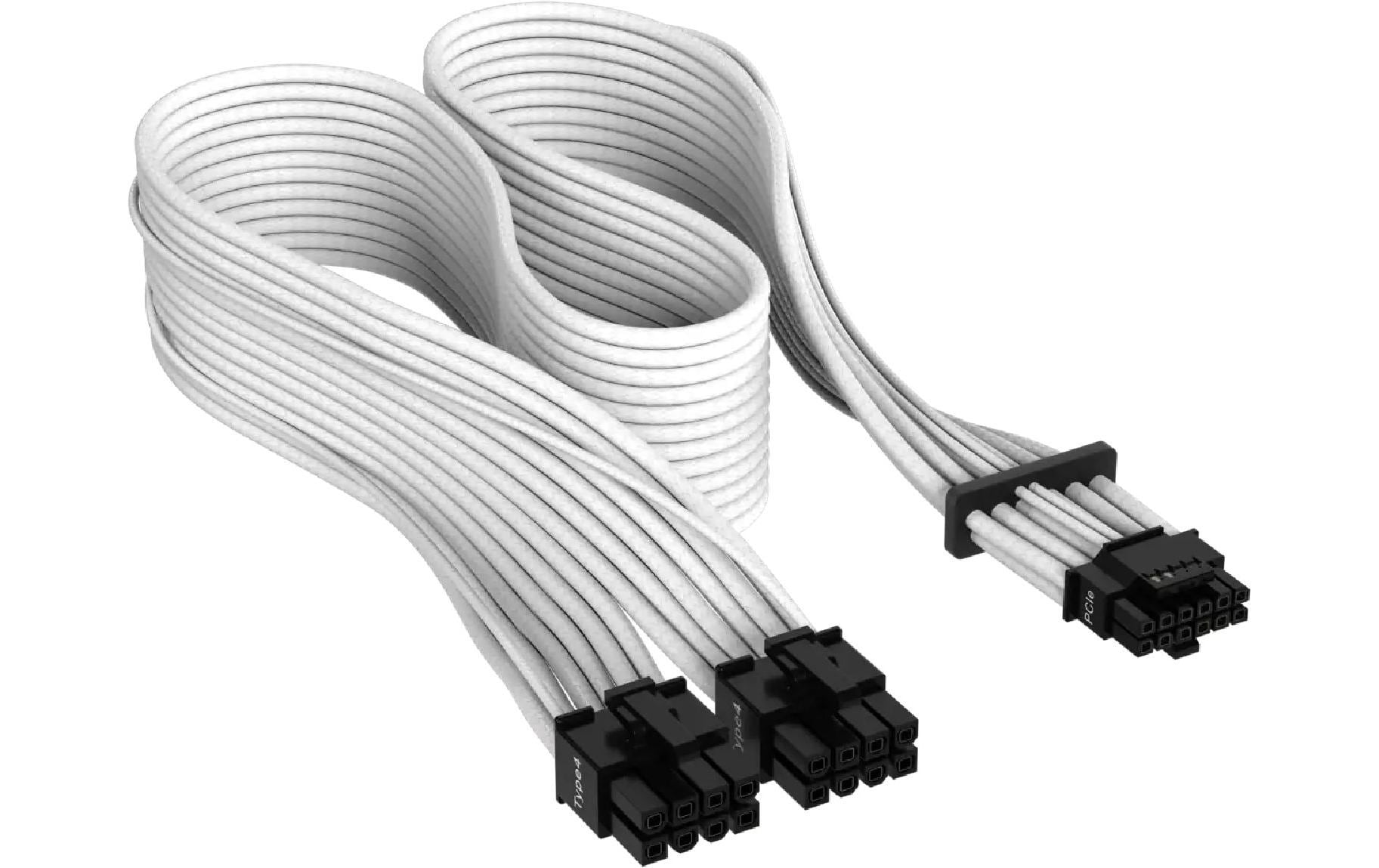 Corsair Premium 12+4-Pin 12VHPWR 600 W Kabel Weiss Corsair Premium 12+4-Pin 12VHPWR 600 W Kabel Weiss