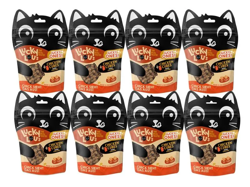 Lucky Lou Katzen-Snack Lucky Ones Cubes Huhn, 8 x 80 g Lucky Lou Katzen-Snack Lucky Ones Cubes Huhn, 8 x 80 g