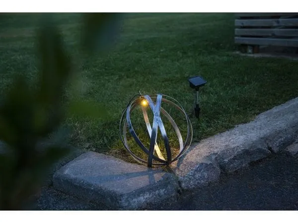 Star Trading Gartenlicht Solar Astri, Ø 25 cm, Silber