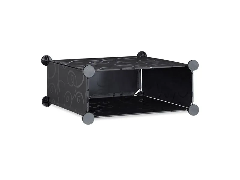 relaxdays Schuhschrank mit 12 Fächern Schwarz/Transparent relaxdays Schuhschrank mit 12 Fächern Schwarz/Transparent