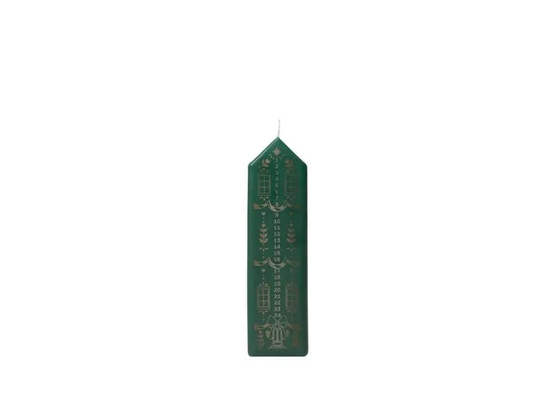 Broste Copenhagen Casa Calendar Kerze Dark Green/Gold, 5.2 x 20 cm Broste Copenhagen Casa Calendar Kerze Dark Green/Gold, 5.2 x 20 cm