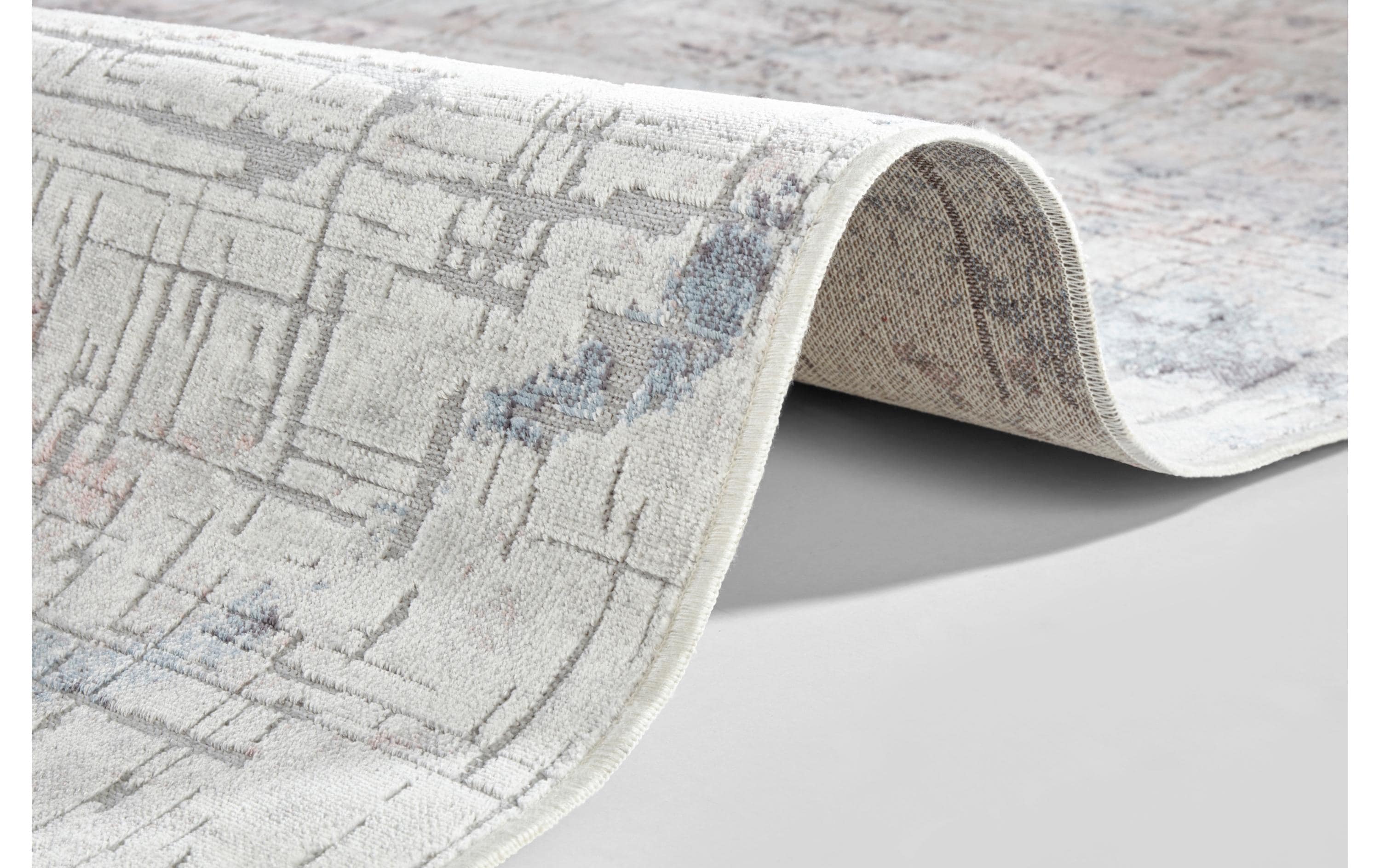 Elle Decoration Teppich Chameis 160 cm x 230 cm, Grey/Rose/Blue