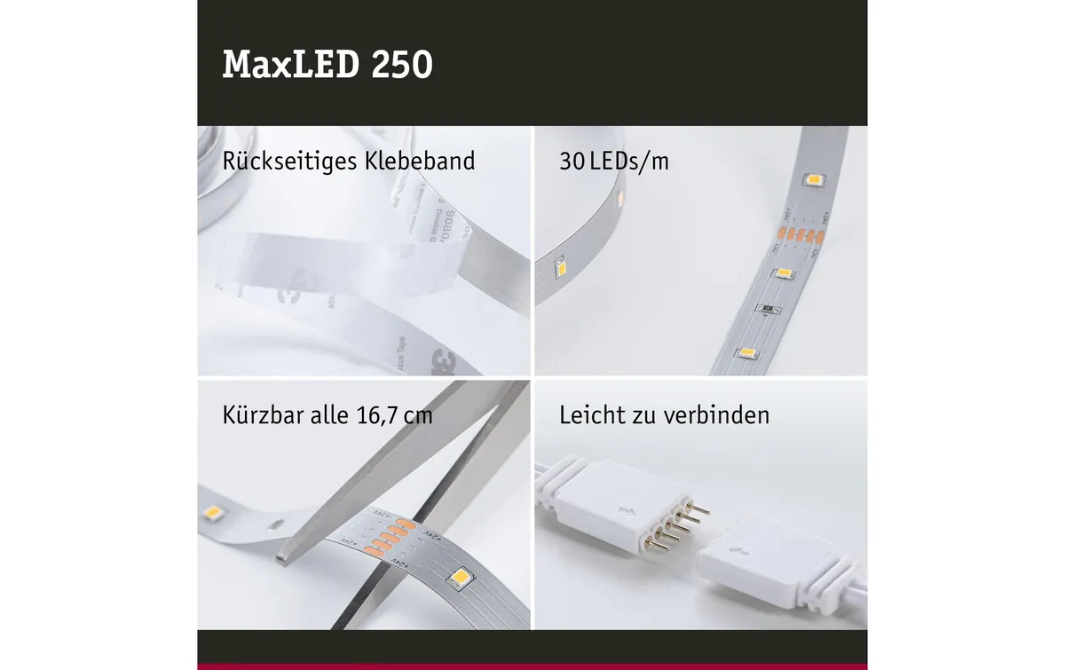 Paulmann LED-Stripe MaxLED 250 Tunable White, 1 m Verlängerung