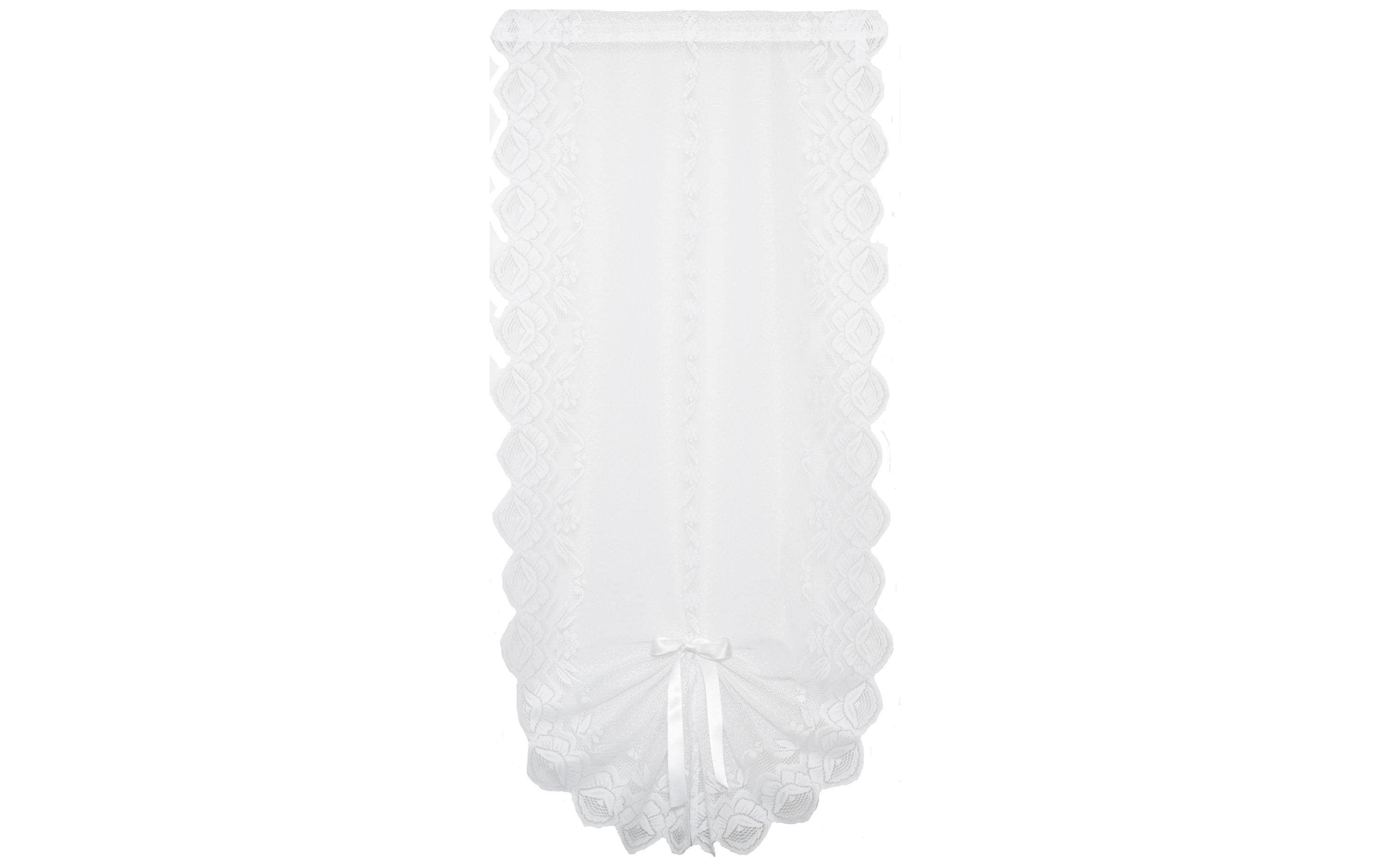 Hubatka Tagvorhang Schwalbenschwanz 45 cm x 120 cm, Weiss