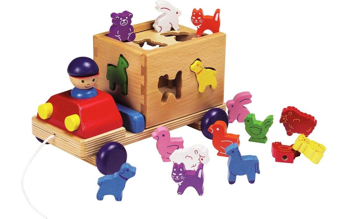 Spielba Holzspielwaren Steckspiel Lastwagen