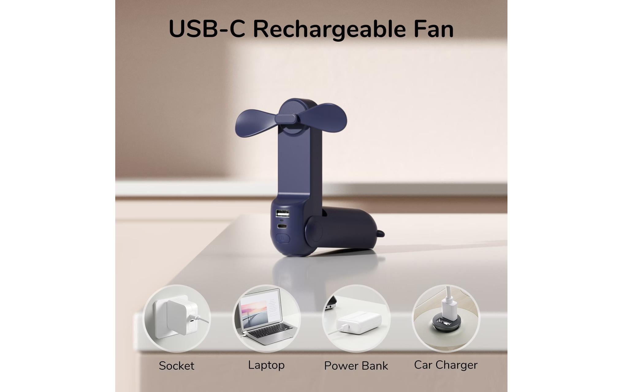 Jisulife Handventilator Life 8 Dunkelblau