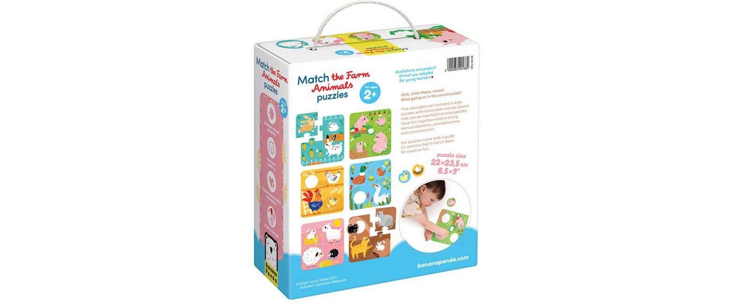 Banana Panda Puzzle Match the Farm Animals