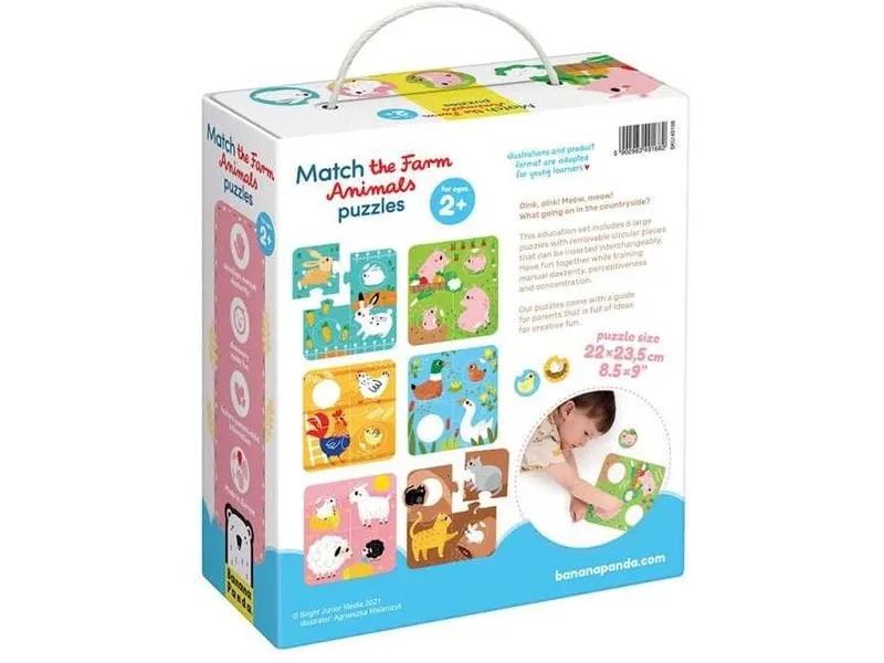 Banana Panda Puzzle Match the Farm Animals Banana Panda Puzzle Match the Farm Animals