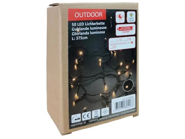 Dameco LED Outdoor Lichterkette, 3.75 m Dameco LED Outdoor Lichterkette, 3.75 m