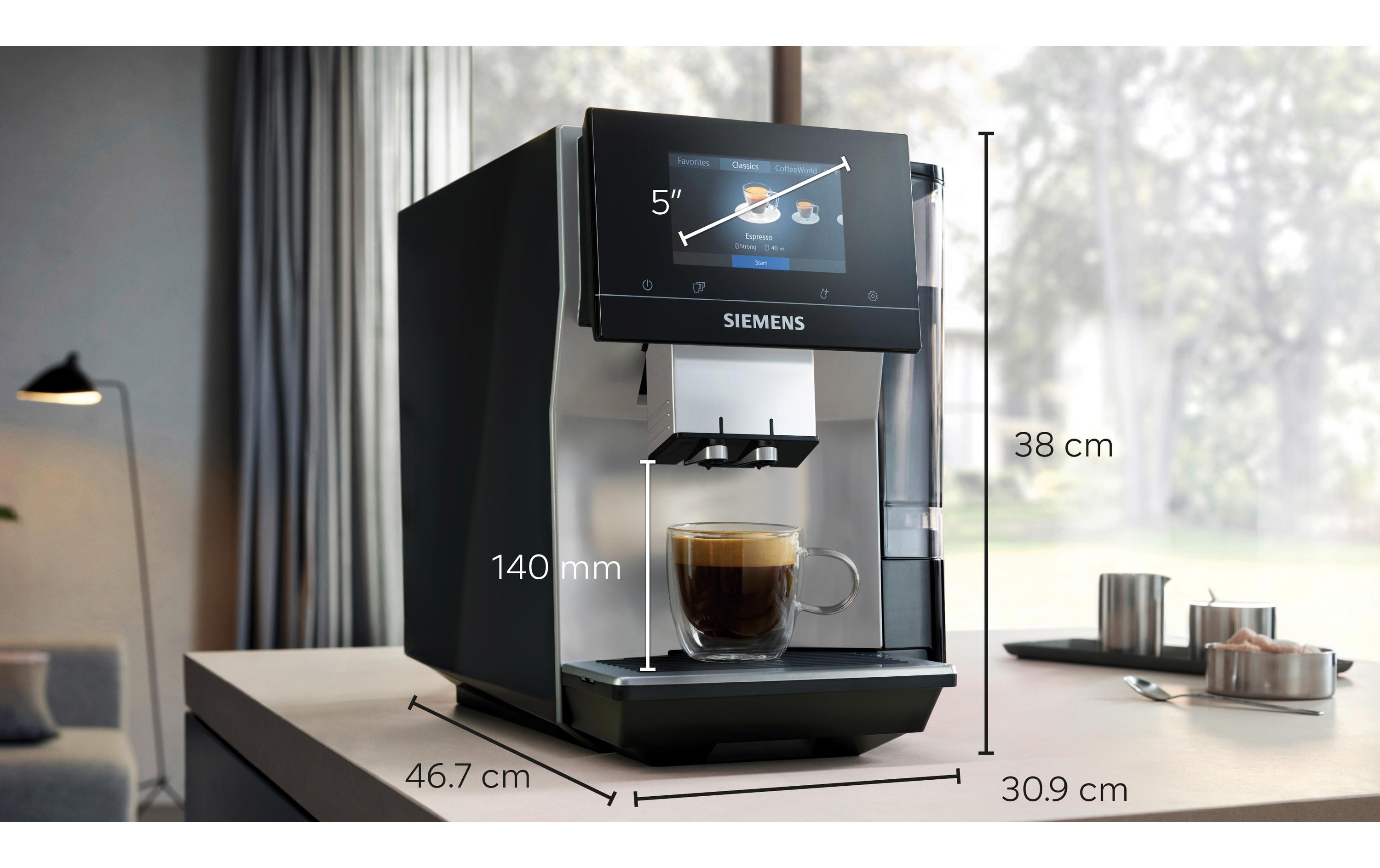 Siemens Kaffeevollautomat EQ700 Classic Inox Silver Metallic Siemens Kaffeevollautomat EQ700 Classic Inox Silver Metallic