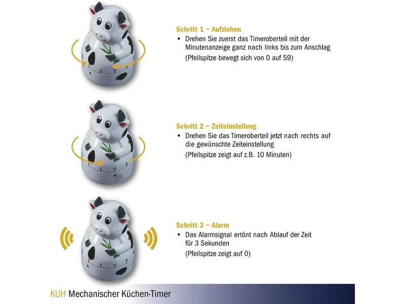 TFA Dostmann Küchentimer Kuh Weiss/Schwarz TFA Dostmann Küchentimer Kuh Weiss/Schwarz
