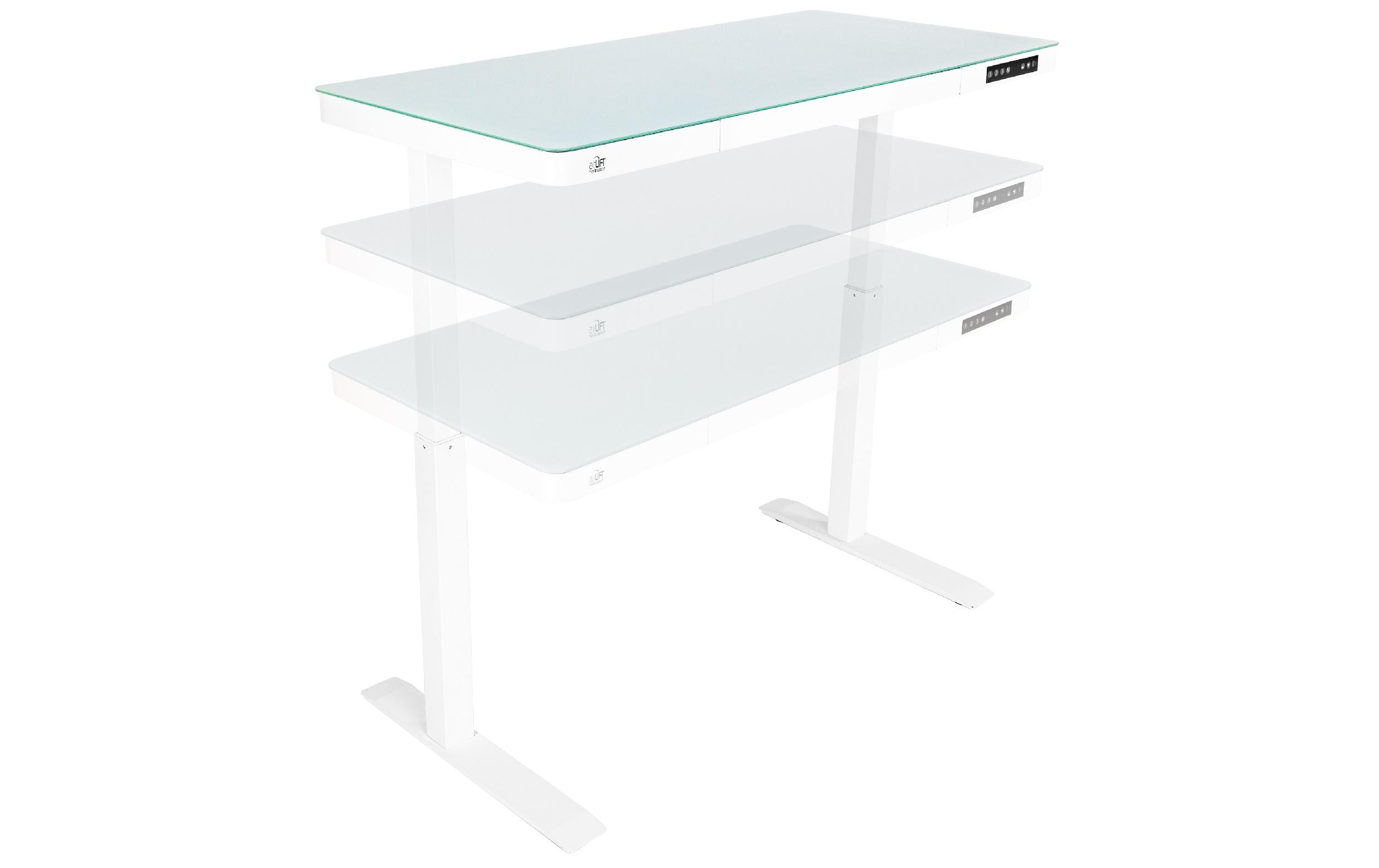 seville classics Stehtisch Airlift 1.2 x 0.6 m, Weiss