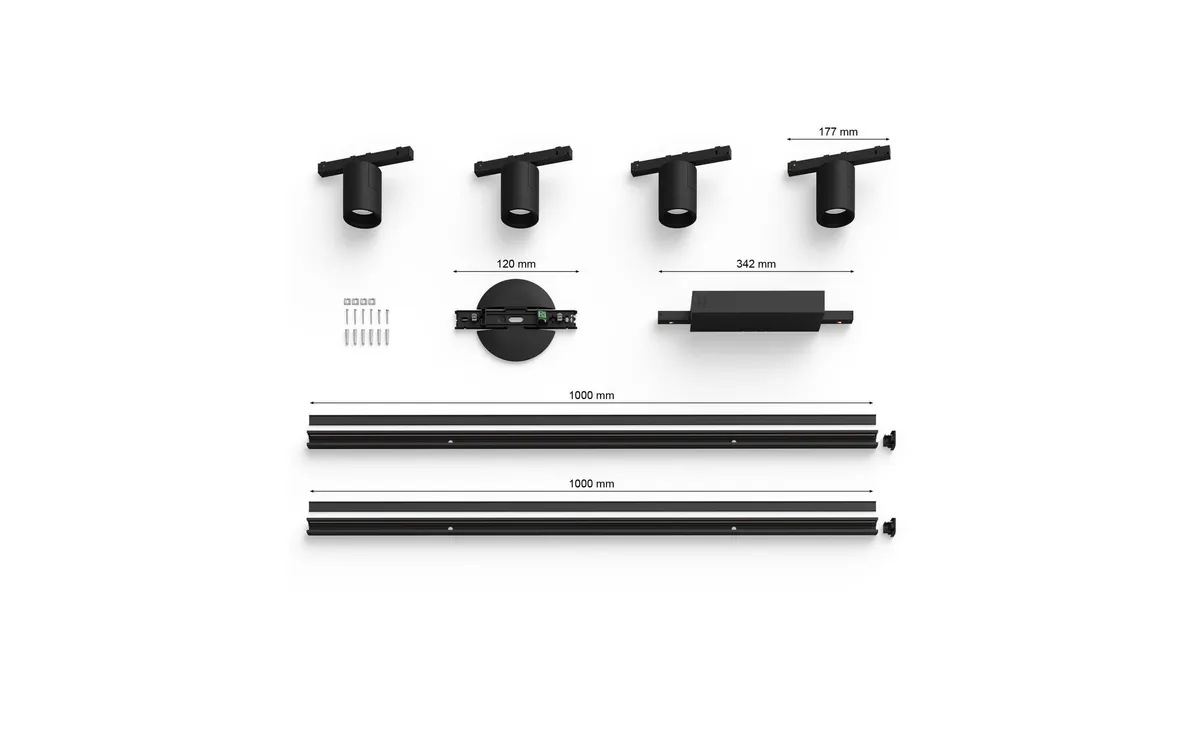Philips Hue Perifo Basis-Set Deckenleuchte 4 Spots Schwarz Philips Hue Perifo Basis-Set Deckenleuchte 4 Spots Schwarz