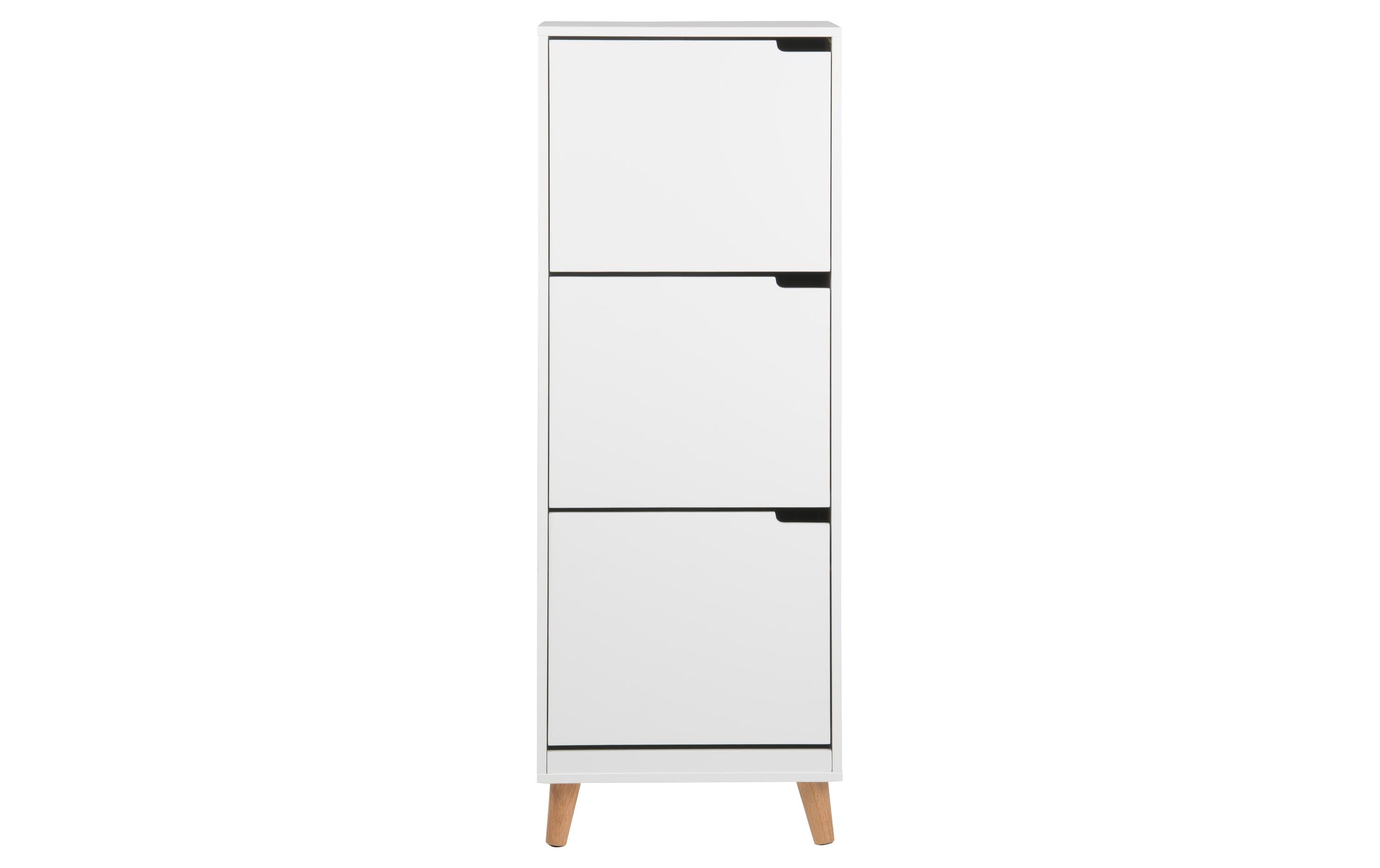 AC Design Schuhschrank Mitra 47 x 30 x 133.5 cm, Nature/Weiss AC Design Schuhschrank Mitra 47 x 30 x 133.5 cm, Nature/Weiss