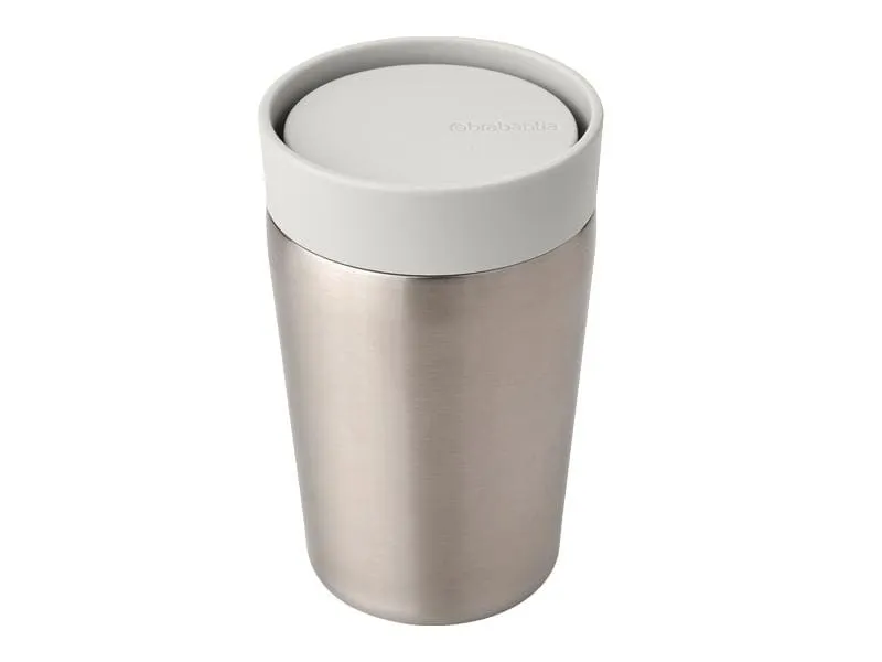 Brabantia Thermobecher Make & Take 200 ml, Hellgrau/Silber