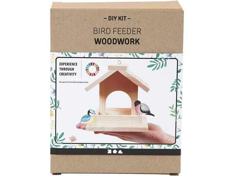 Creativ Company Holzartikel Vogelfutterhaus Set 14.5 x 11.5 x 12.5 cm Creativ Company Holzartikel Vogelfutterhaus Set 14.5 x 11.5 x 12.5 cm