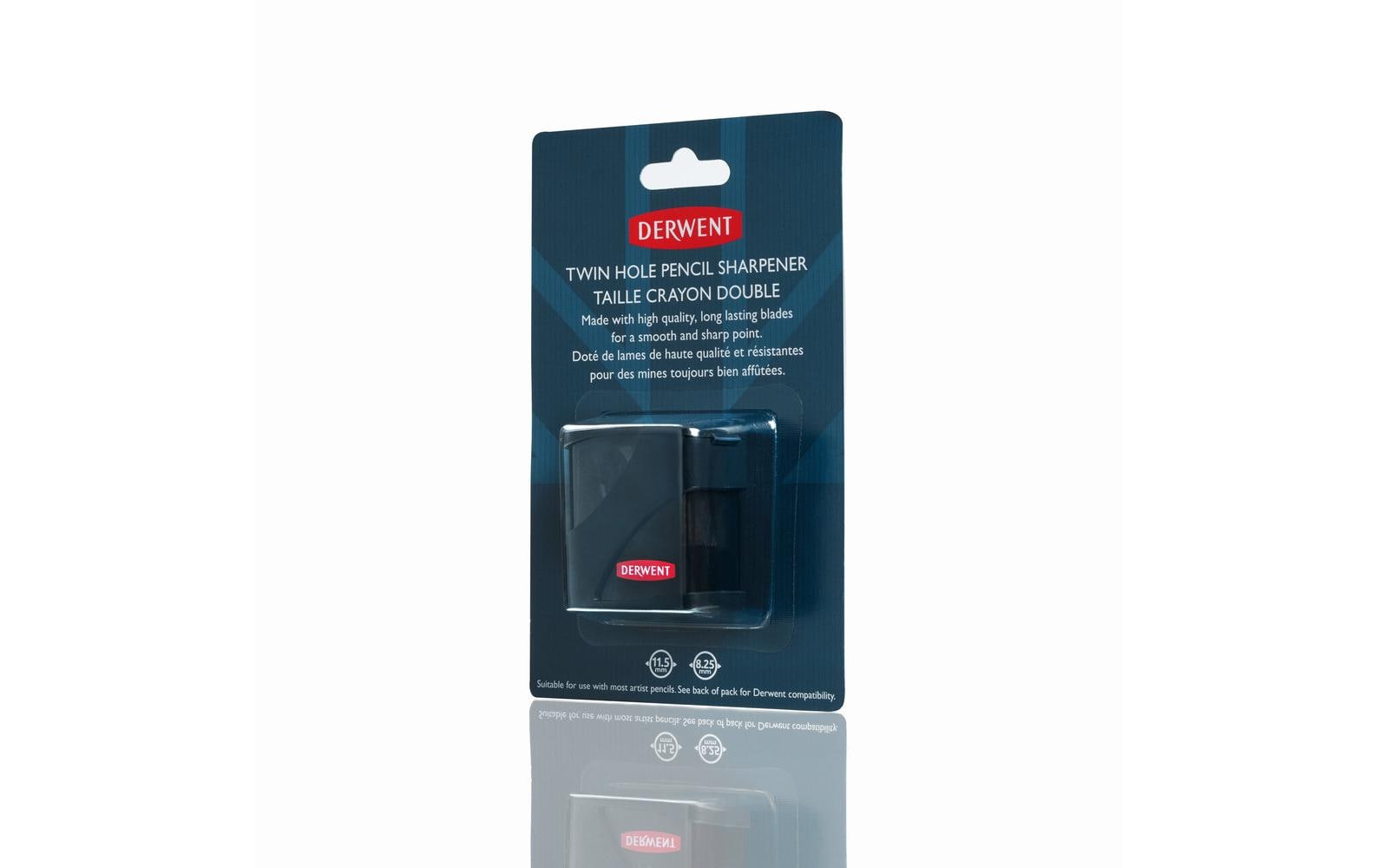 Derwent Doppelloch-Anspitzer mit Behälter, schwarz Derwent Doppelloch-Anspitzer mit Behälter, schwarz