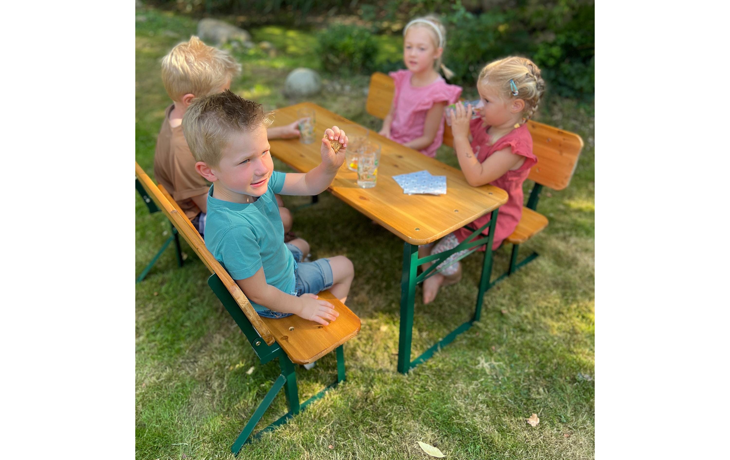 roba Kinderparty-Garnitur Natur/Grün