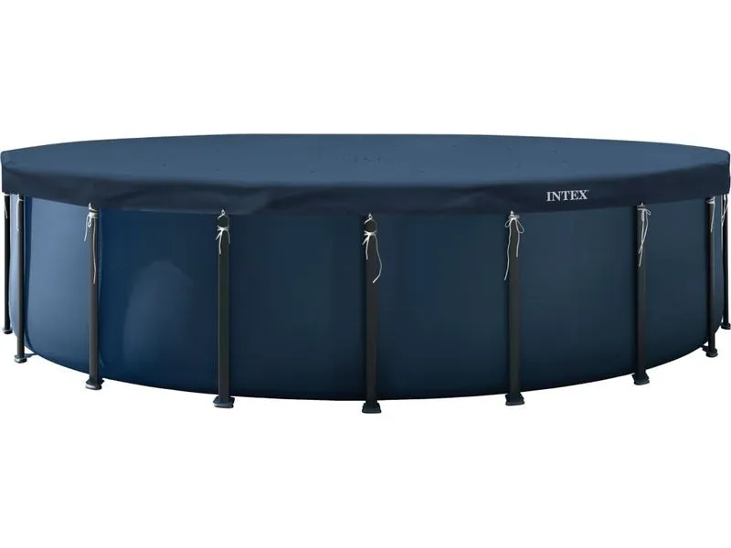 Intex Pool-Abdeckplane Allwetter-Deluxe 6.1 m x 20 cm, Dunkelblau