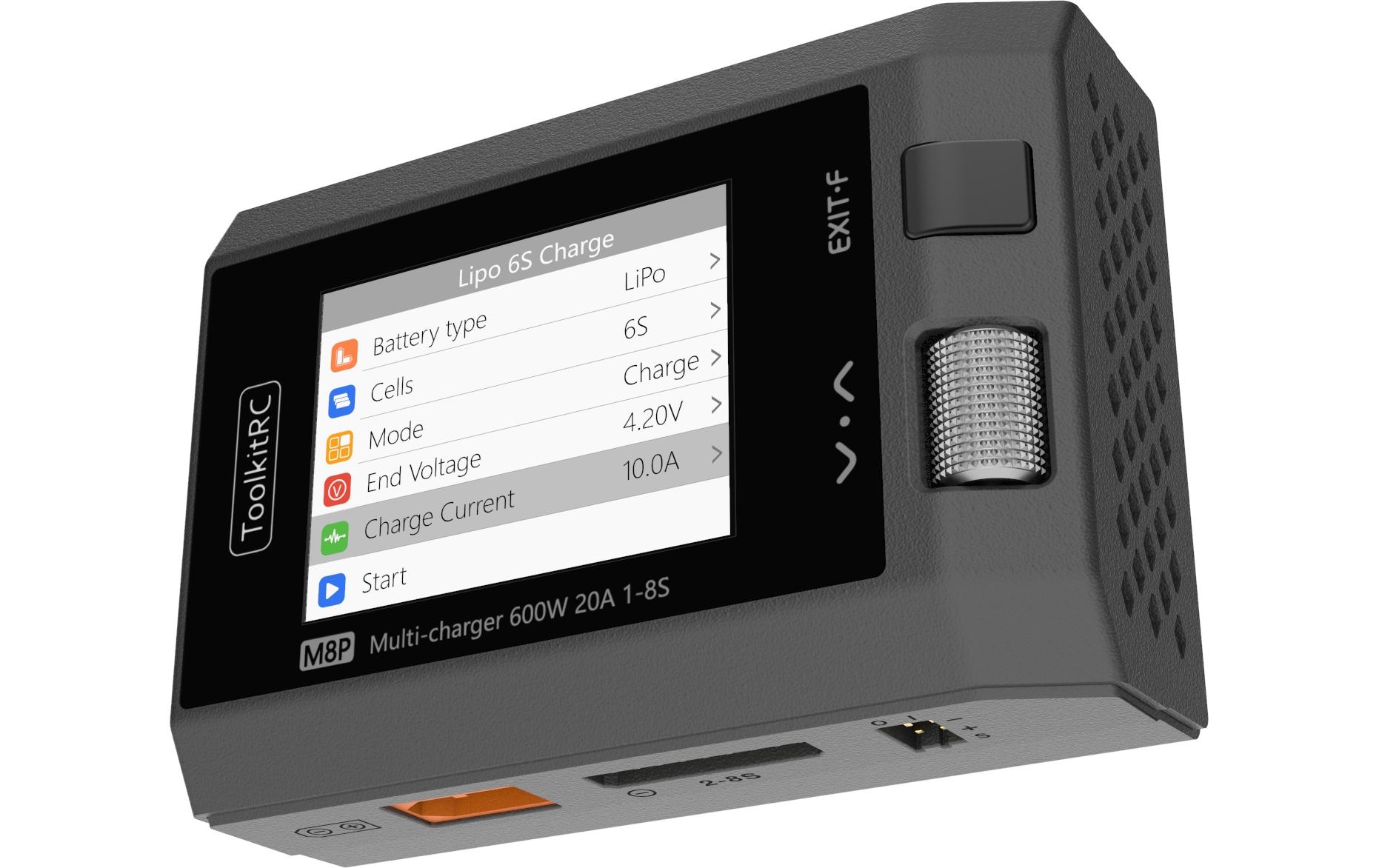 ToolkitRC Ladegerät M8P 1-8S, DC 600W