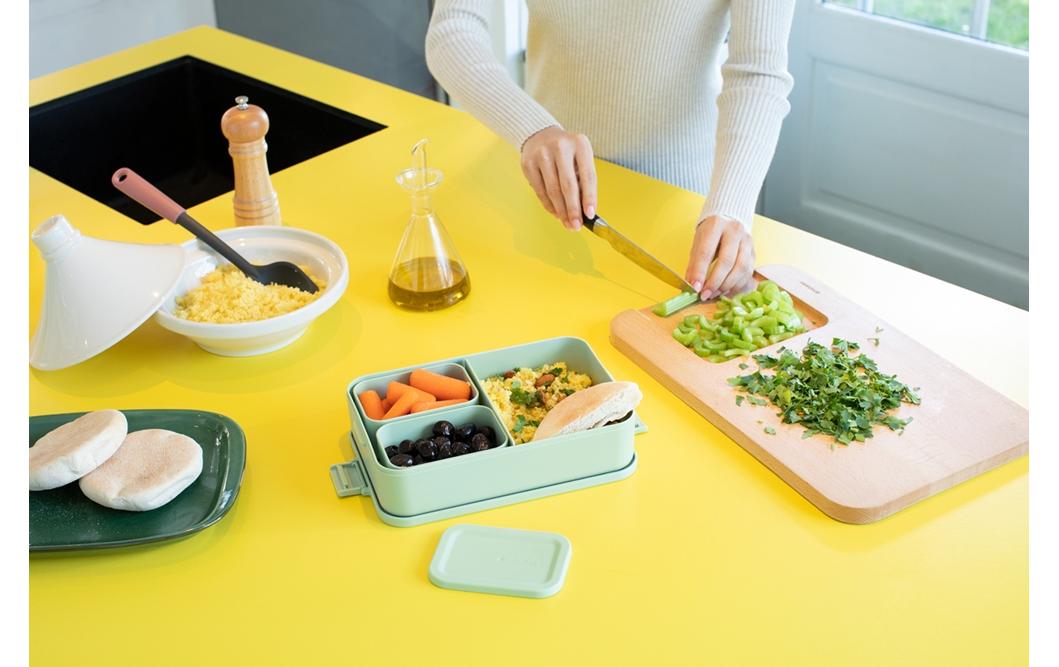 Brabantia Lunchbox Make & Take 25.5 x 16.7 x 6.2 cm, Hellgrün