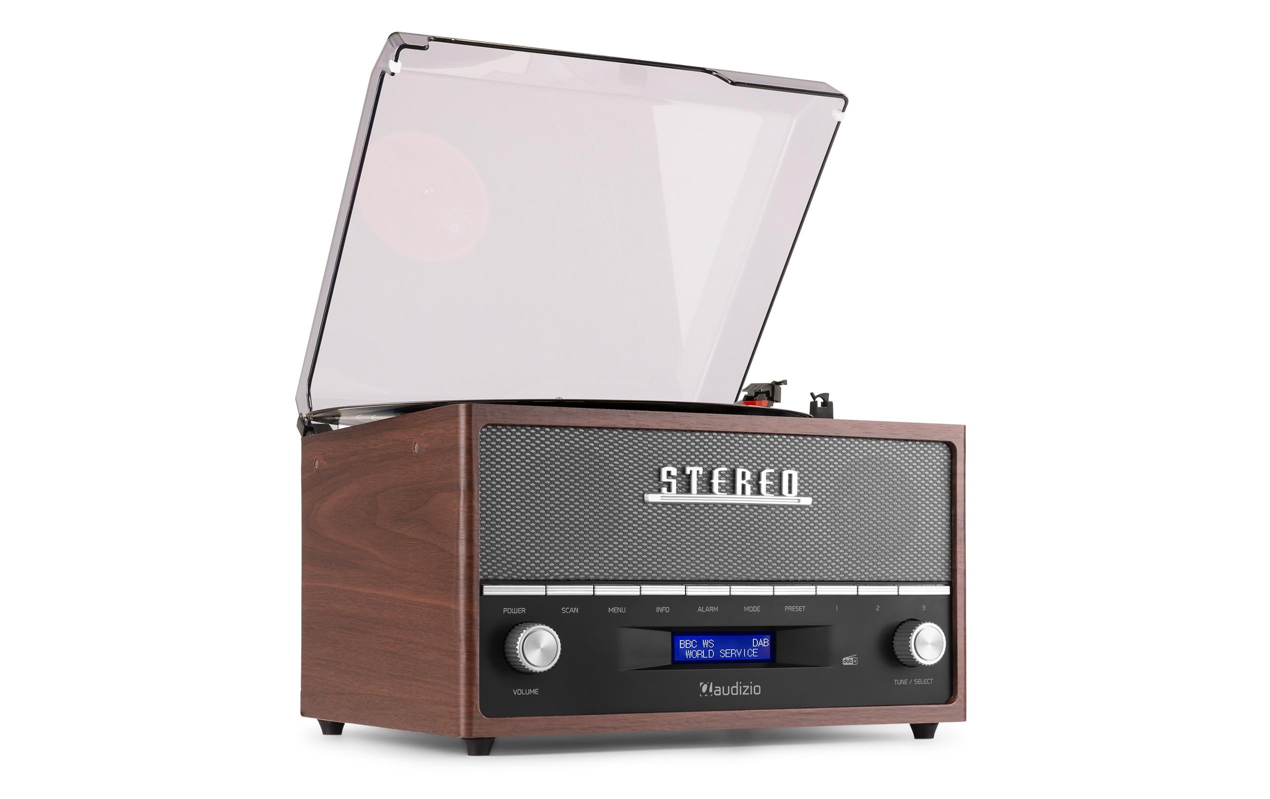 Audizio Plattenspieler mit Bluetooth Frisco Braun/Grau