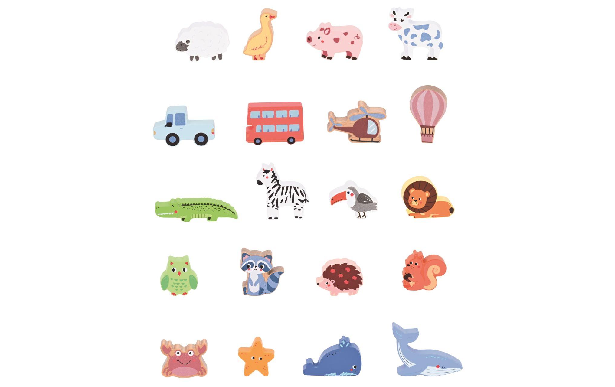 Spielba Holzspielwaren Sortierspiel Fühlen und Zuordnen