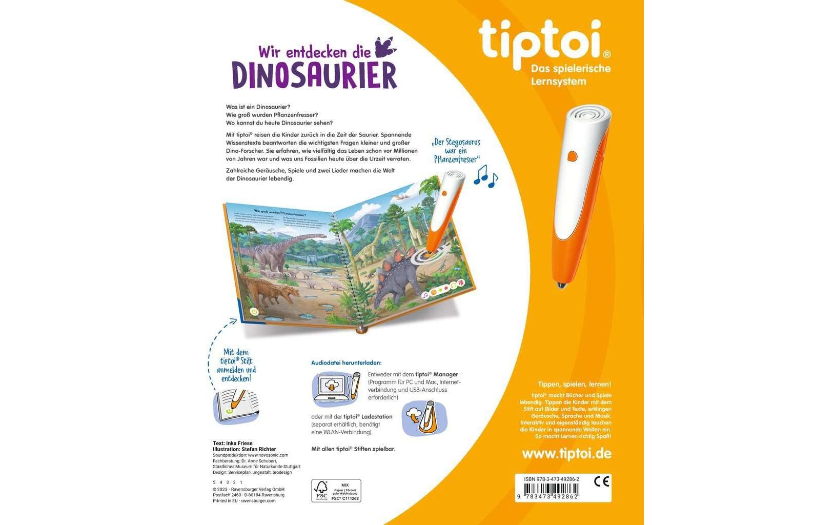 tiptoi Lernbuch Wir entdecken die Dinosaurier