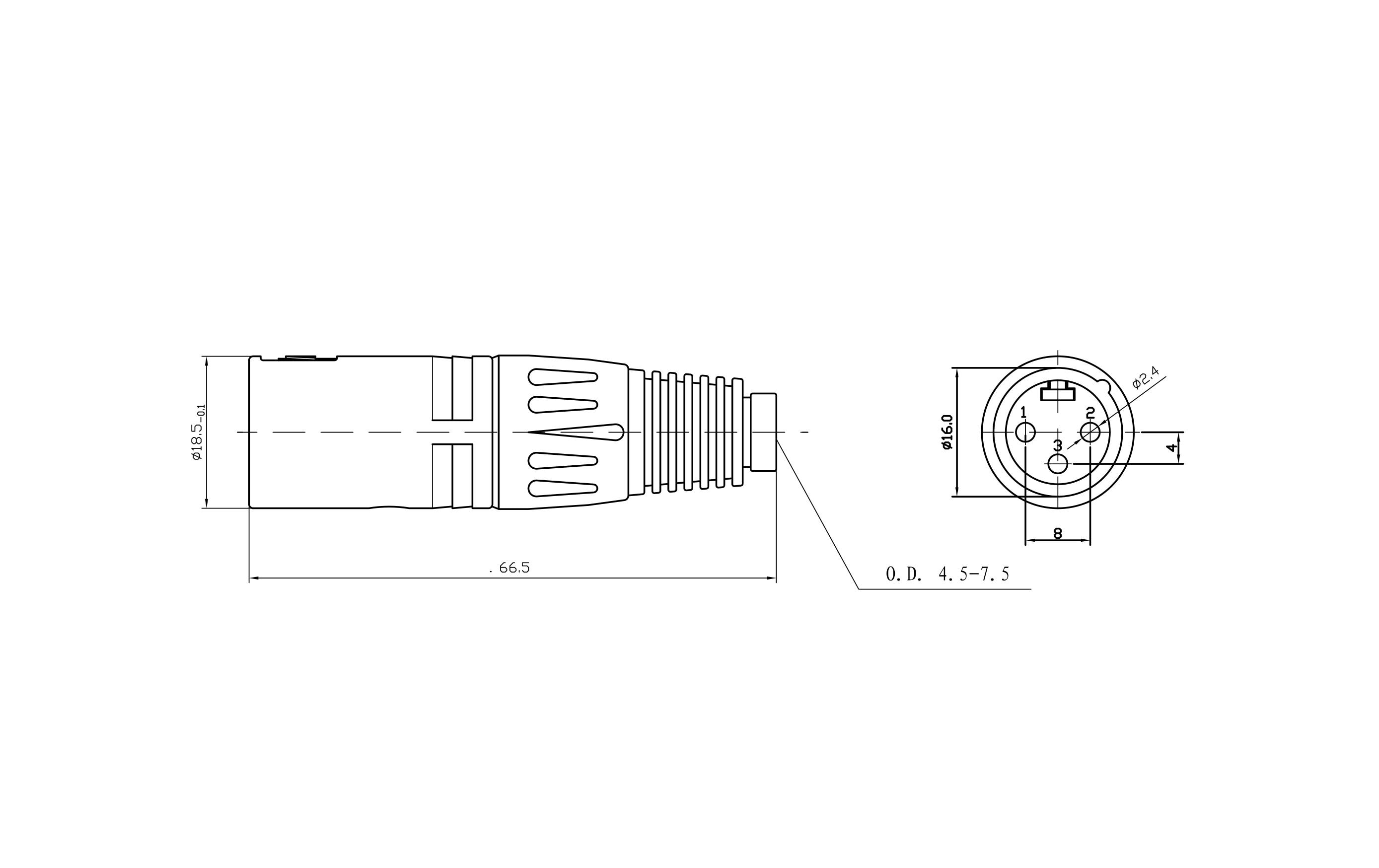 Bemero Stecker BC1001NI-M 3-Pol XLRm male Stecker Nickel