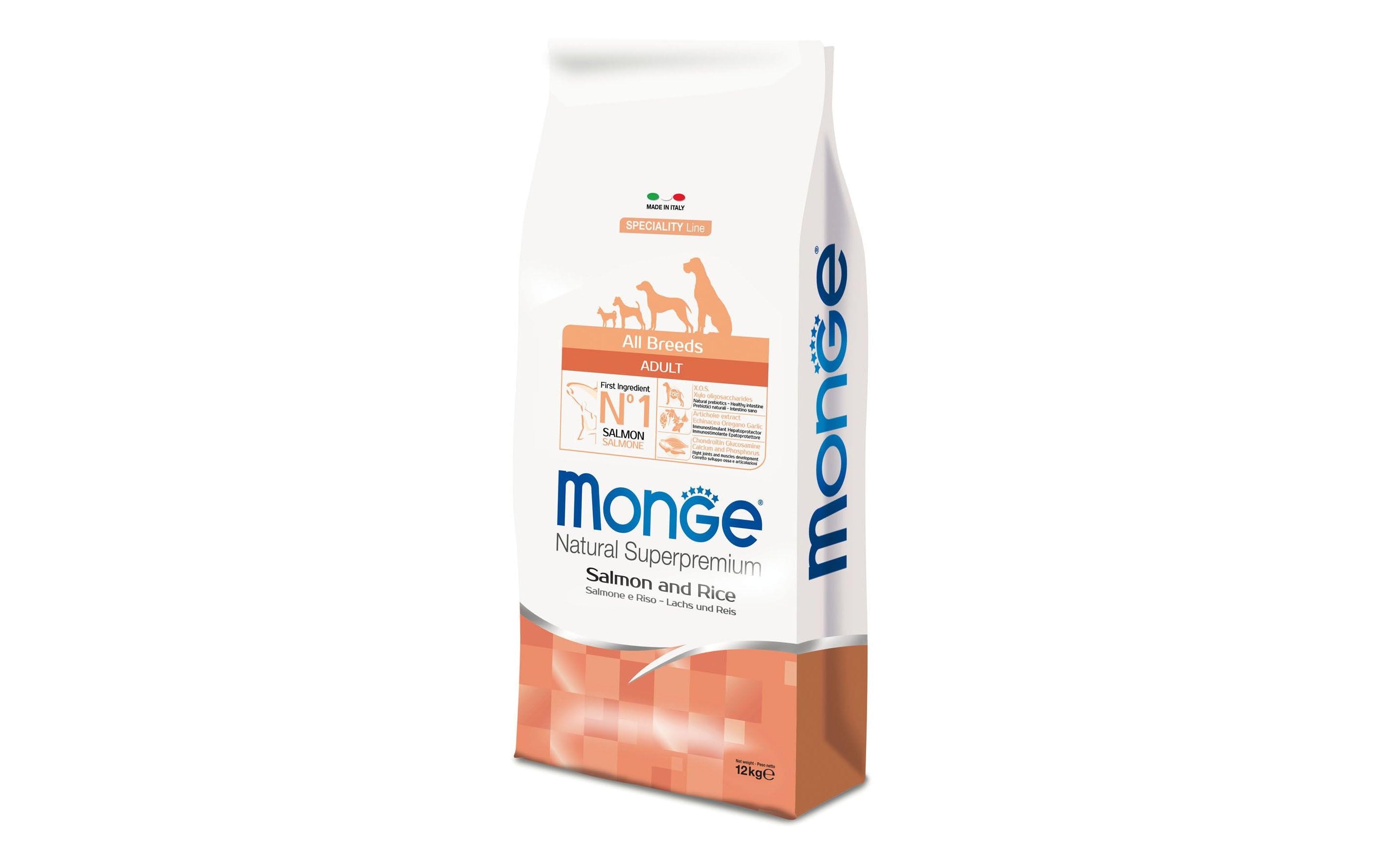 Monge Trockenfutter Speciality Line Adult, Lachs & Reis, 12 kg