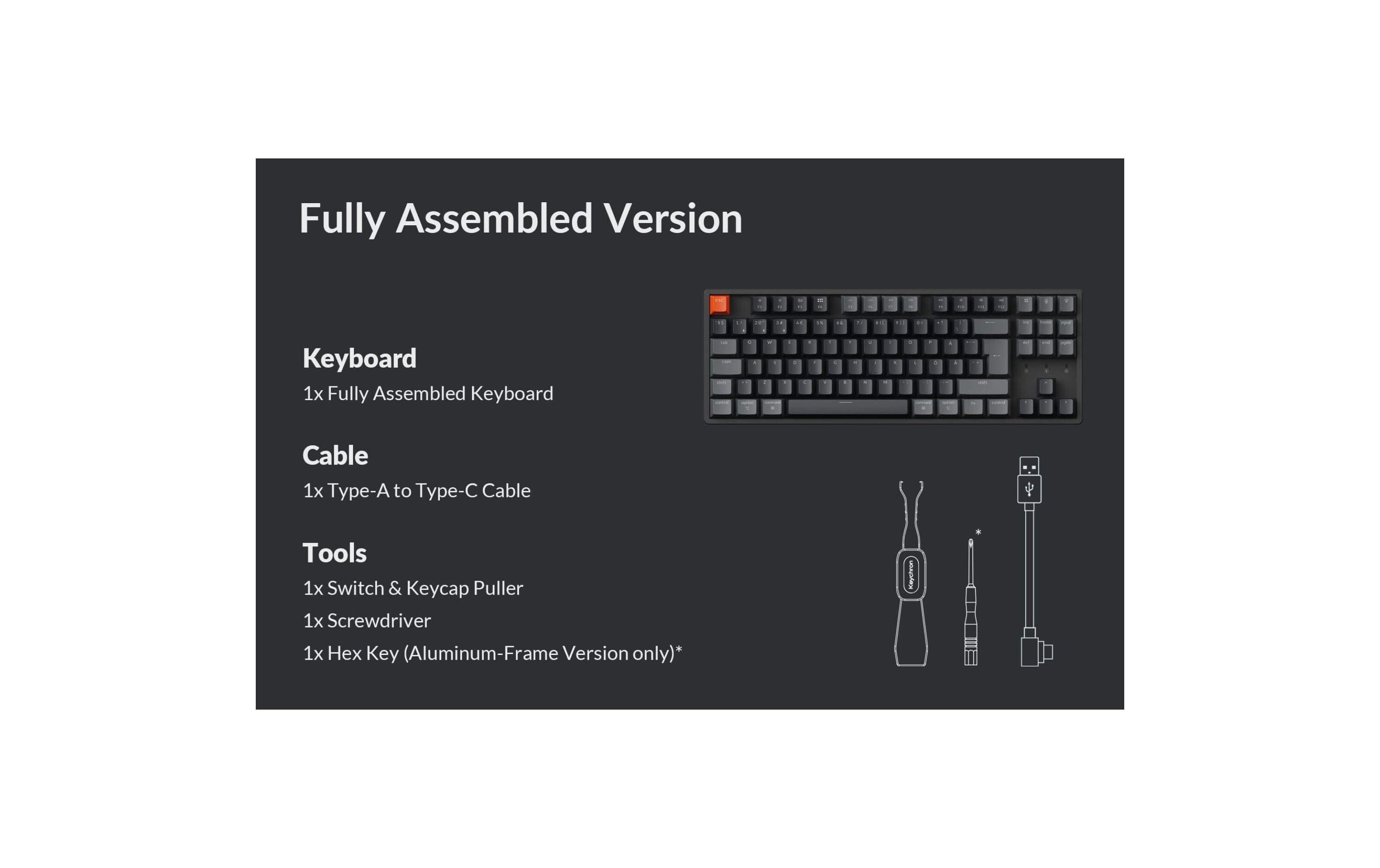 Keychron Gaming-Tastatur K8 QMK Version 2 Brown Switch