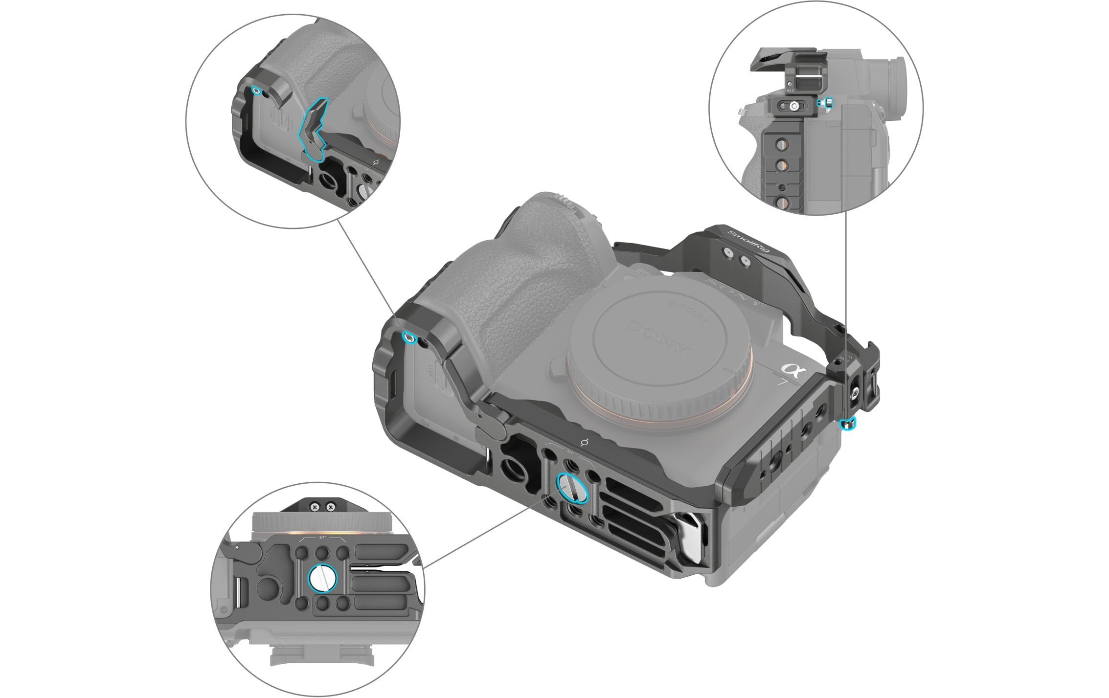 Smallrig Cage Kit HawkLock Schnellspanner für Sony A Serie