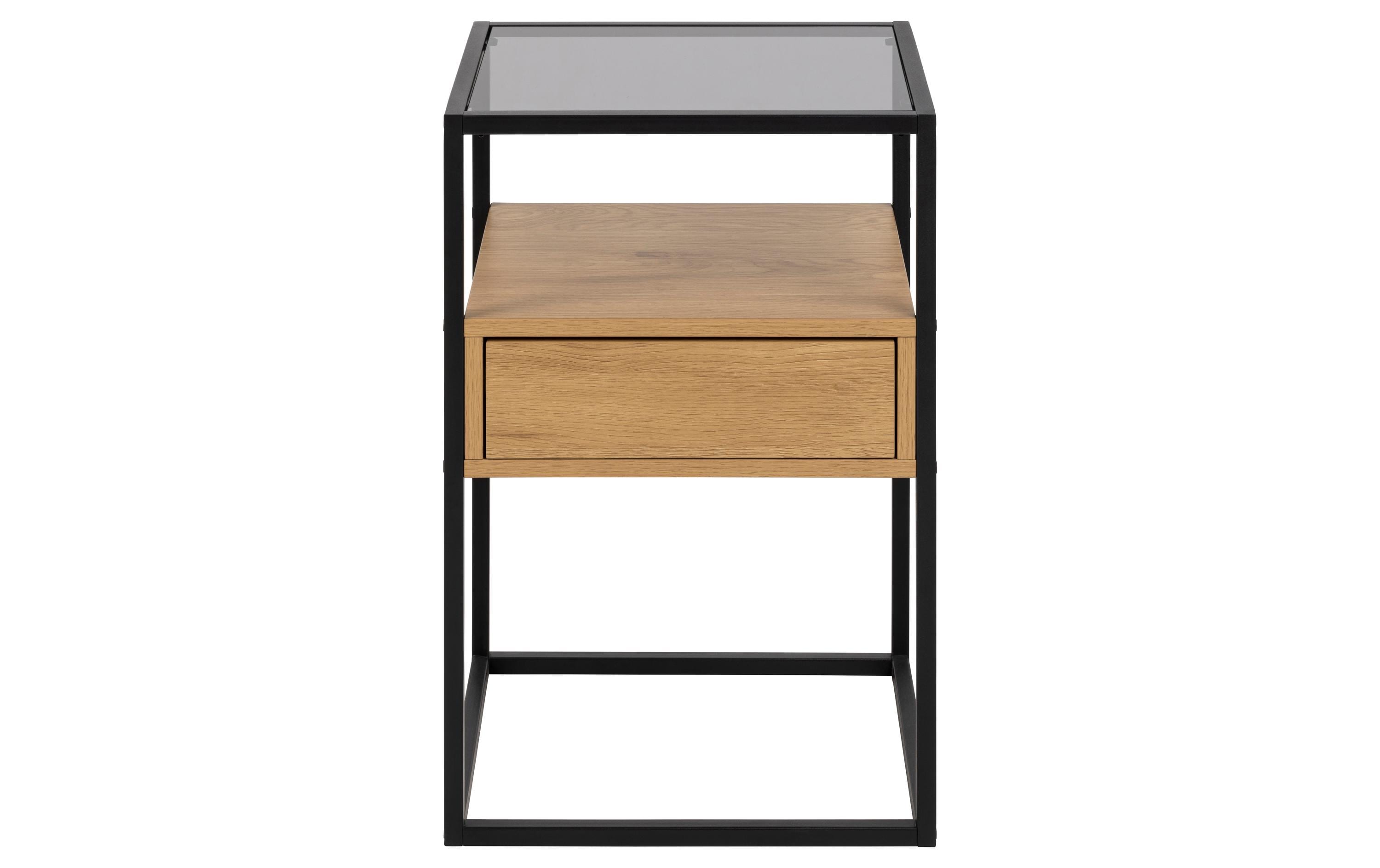 AC Design Nachttisch Randolf 40 x 35 x 60 cm, Nature/Schwarz AC Design Nachttisch Randolf 40 x 35 x 60 cm, Nature/Schwarz