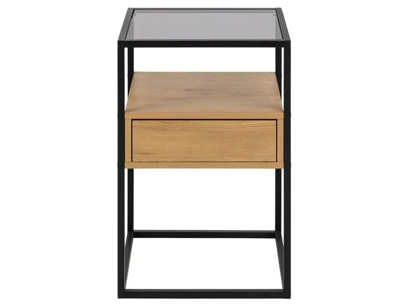 AC Design Nachttisch Randolf 40 x 35 x 60 cm, Nature/Schwarz AC Design Nachttisch Randolf 40 x 35 x 60 cm, Nature/Schwarz